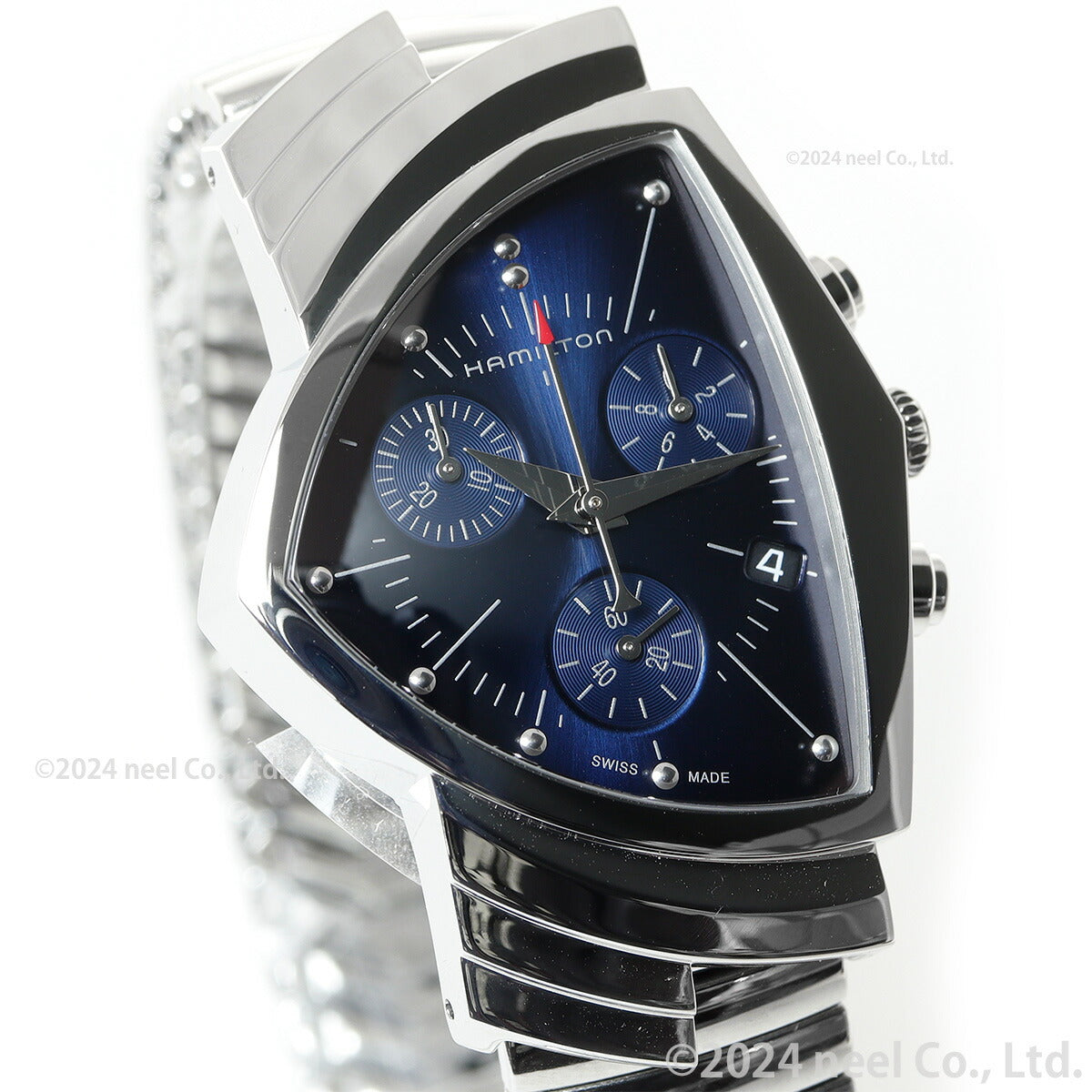 ハミルトン HAMILTON ベンチュラ クロノ クォーツ ブルー エルビス H24432141 腕時計 メンズ レディース VENTURA CHRONO QUARTZ【正規品】【60回分割手数料無料!】