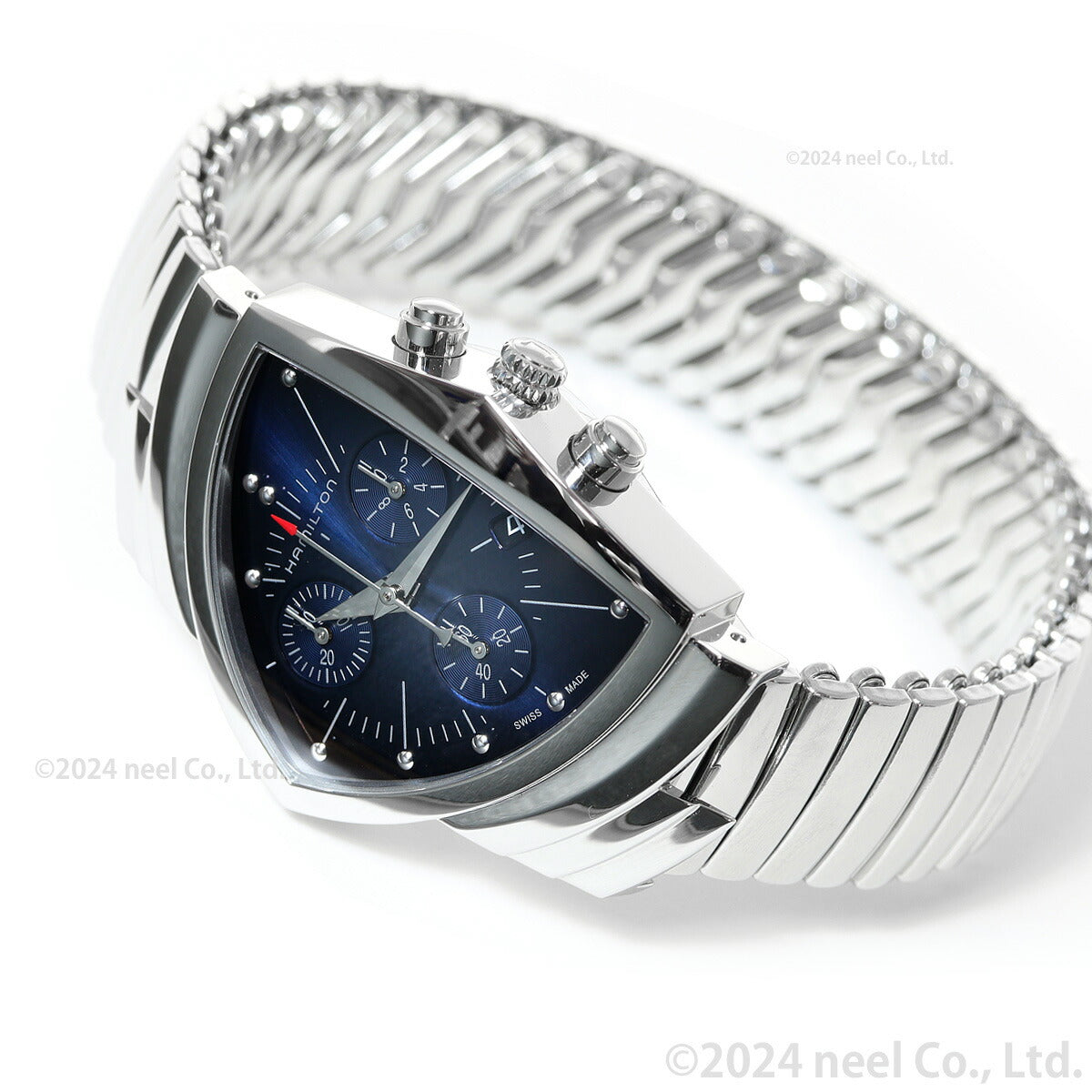 ハミルトン HAMILTON ベンチュラ クロノ クォーツ ブルー エルビス H24432141 腕時計 メンズ レディース VENTURA CHRONO QUARTZ【正規品】【60回分割手数料無料!】