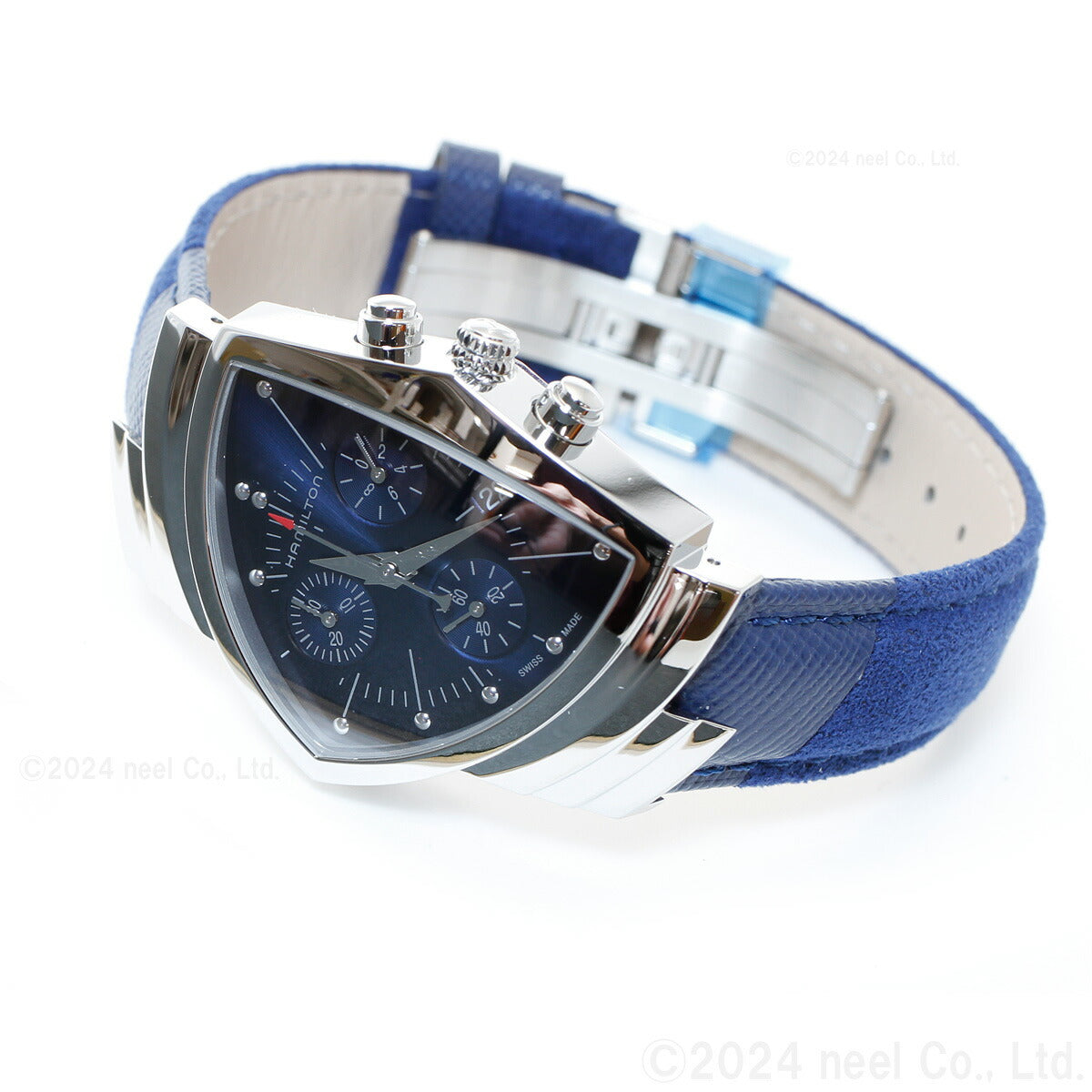 ハミルトン HAMILTON ベンチュラ クロノ クォーツ ブルー エルビス H24432941 腕時計 メンズ レディース VENTURA CHRONO QUARTZ【正規品】【60回分割手数料無料!】