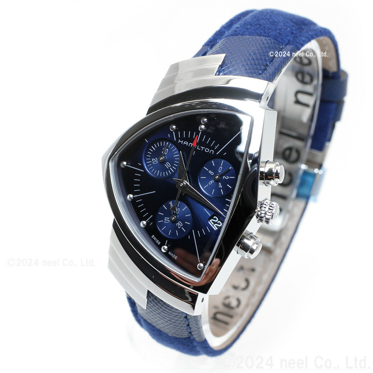 ハミルトン HAMILTON ベンチュラ クロノ クォーツ ブルー エルビス H24432941 腕時計 メンズ レディース VENTURA CHRONO QUARTZ【正規品】【60回分割手数料無料!】