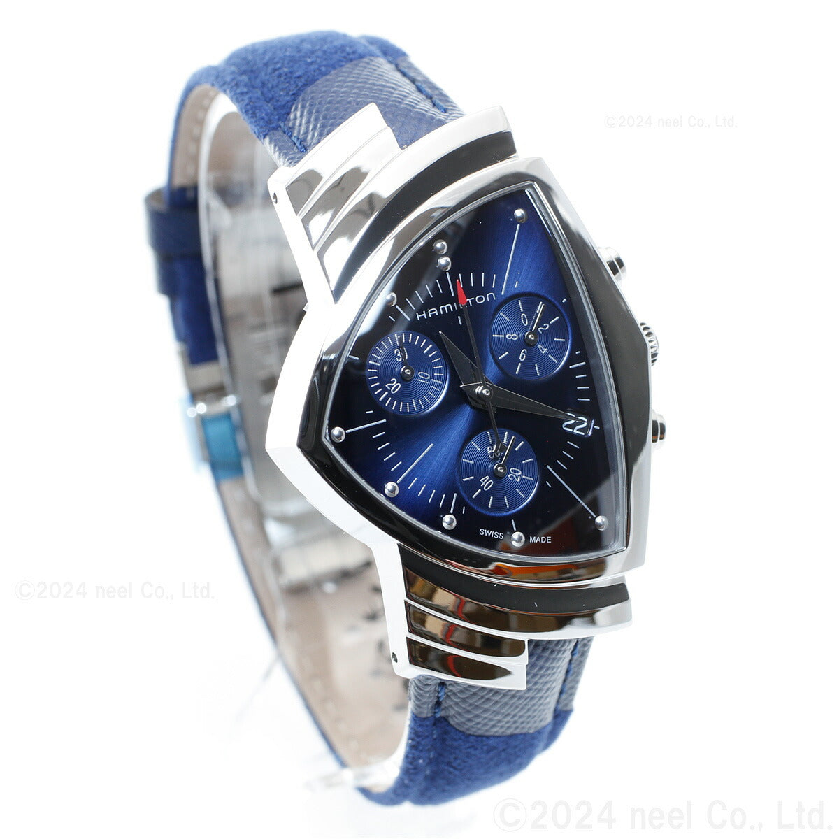 ハミルトン HAMILTON ベンチュラ クロノ クォーツ ブルー エルビス H24432941 腕時計 メンズ レディース VENTURA CHRONO QUARTZ【正規品】【60回分割手数料無料!】