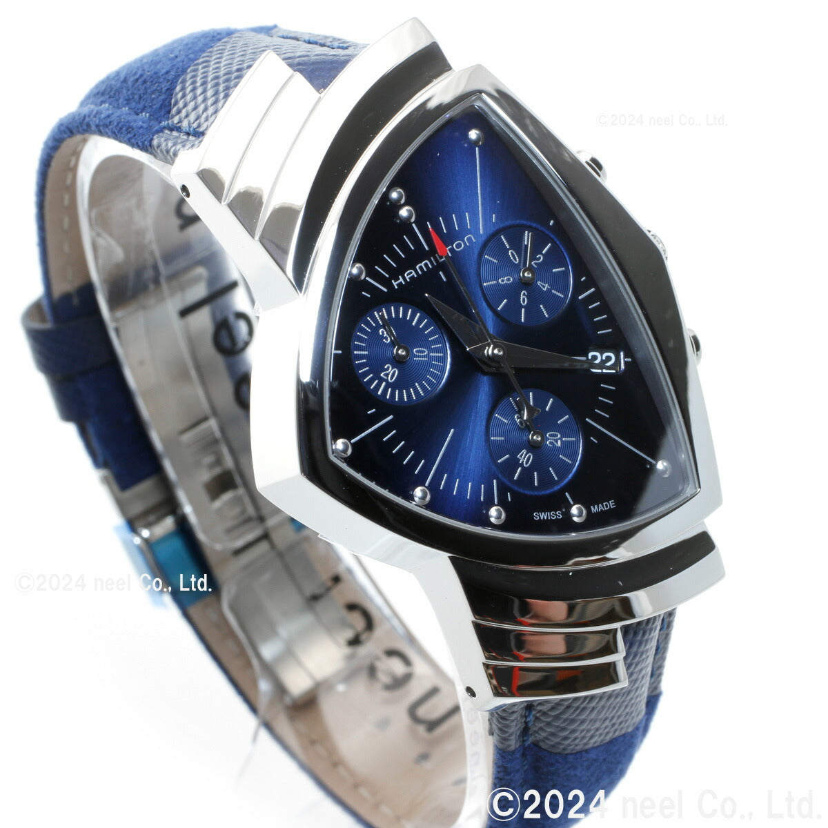 ハミルトン HAMILTON ベンチュラ クロノ クォーツ ブルー エルビス H24432941 腕時計 メンズ レディース VENTURA CHRONO QUARTZ【正規品】【60回分割手数料無料!】