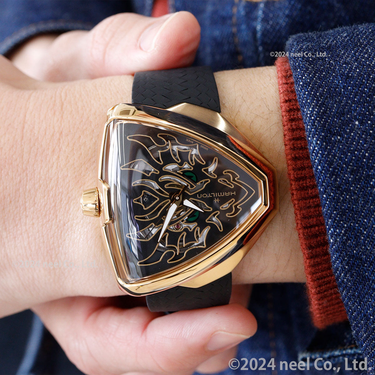 ハミルトン HAMILTON ベンチュラ エルビス80 スケルトン ドラゴン H24525332 腕時計 メンズ 自動巻き VENTURA ELVIS80 SKELETON AUTO【正規品】【60回分割手数料無料!】