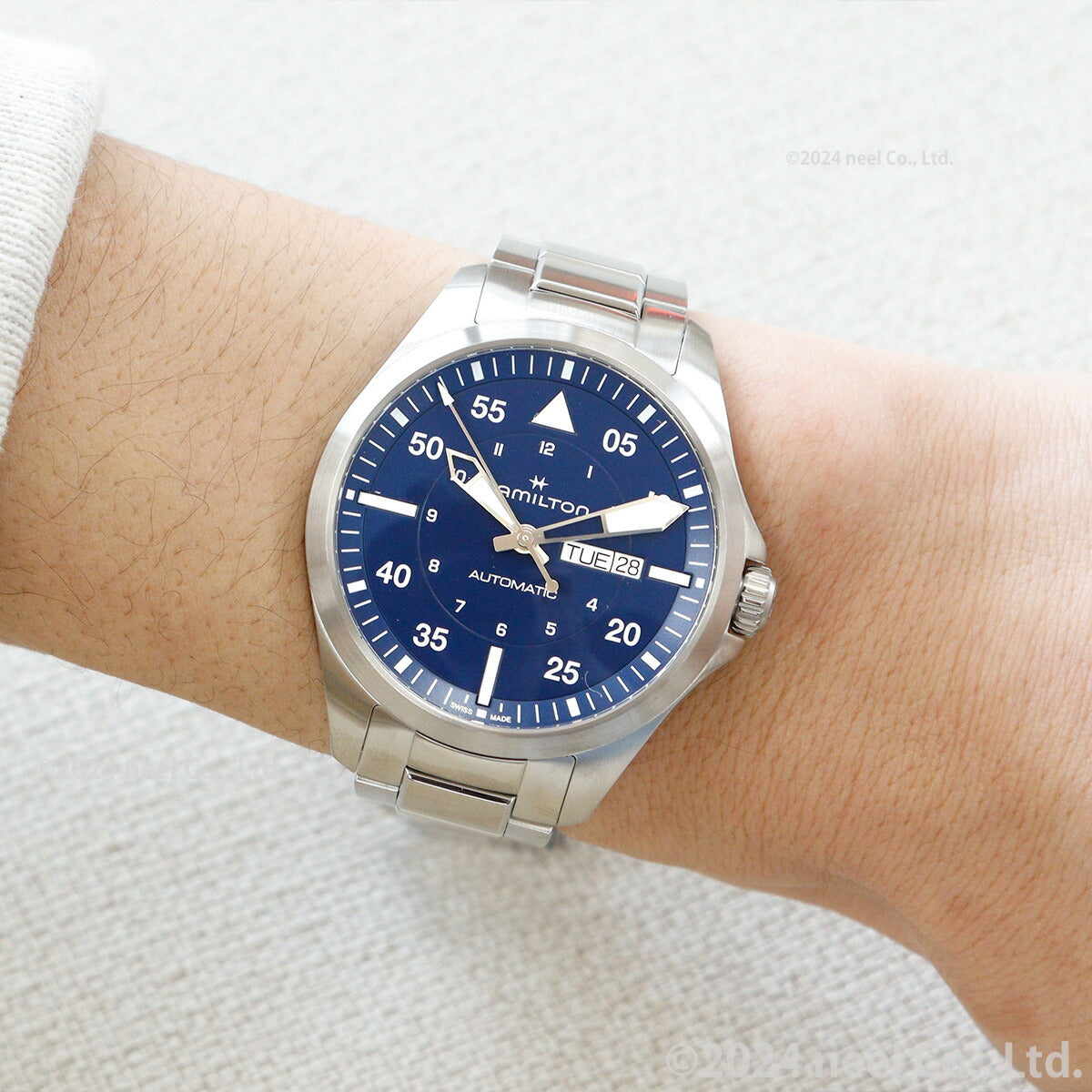 ハミルトン HAMILTON カーキ アビエーション パイロット デイデイト オート 42mm H64635140 腕時計 メンズ 自動巻き KHAKI AVIATION PILOT【正規品】【60回分割手数料無料!】