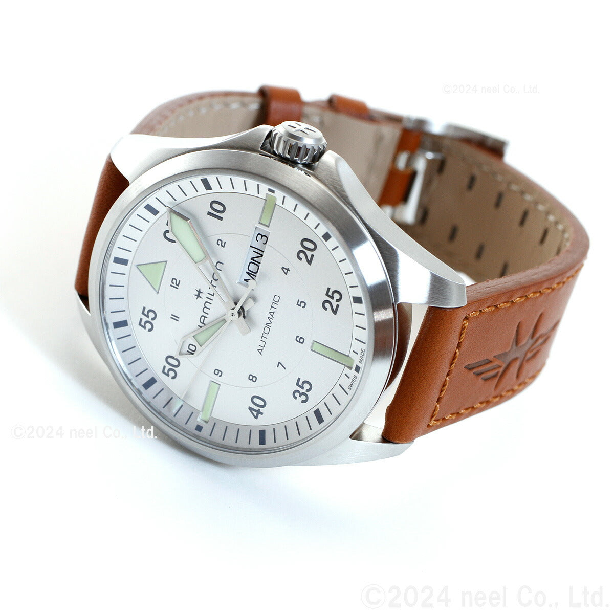 ハミルトン HAMILTON カーキ アビエーション パイロット デイデイト オート 42mm H64635550 腕時計 メンズ 自動巻き KHAKI AVIATION PILOT【正規品】【60回分割手数料無料!】