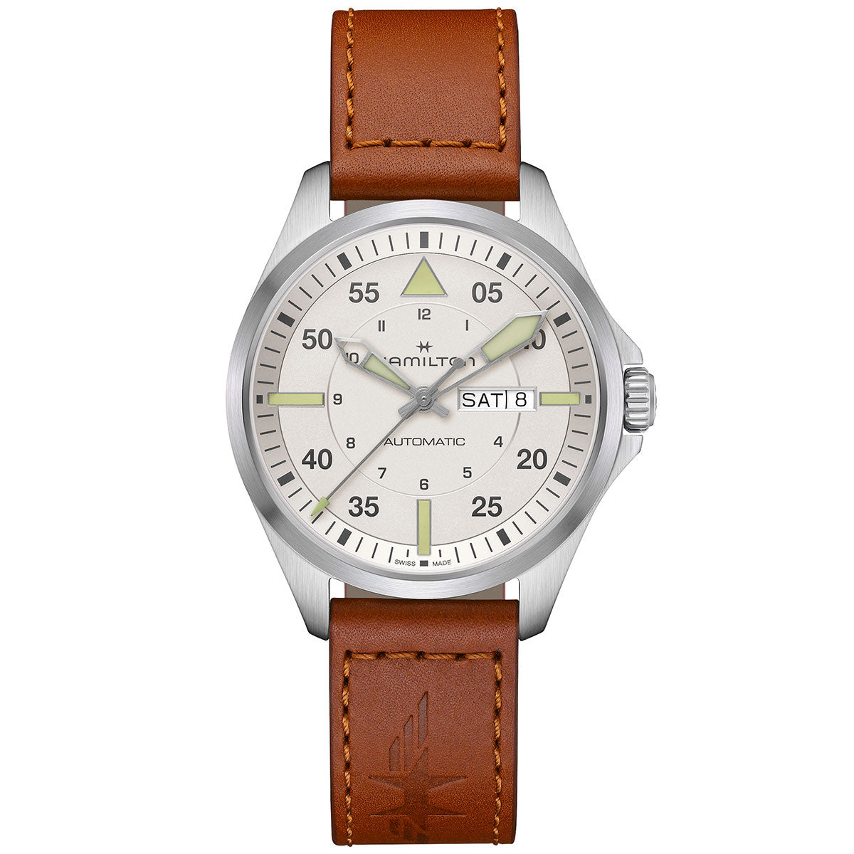 ハミルトン HAMILTON カーキ アビエーション パイロット デイデイト オート 42mm H64635550 腕時計 メンズ 自動巻き KHAKI AVIATION PILOT【正規品】【60回分割手数料無料!】