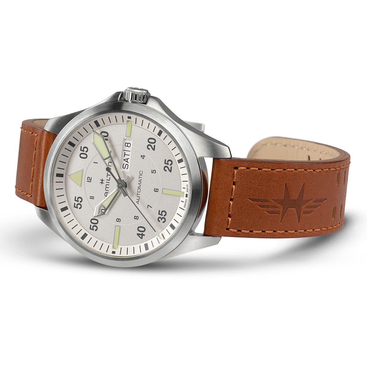 ハミルトン HAMILTON カーキ アビエーション パイロット デイデイト オート 42mm H64635550 腕時計 メンズ 自動巻き KHAKI AVIATION PILOT【正規品】【60回分割手数料無料!】