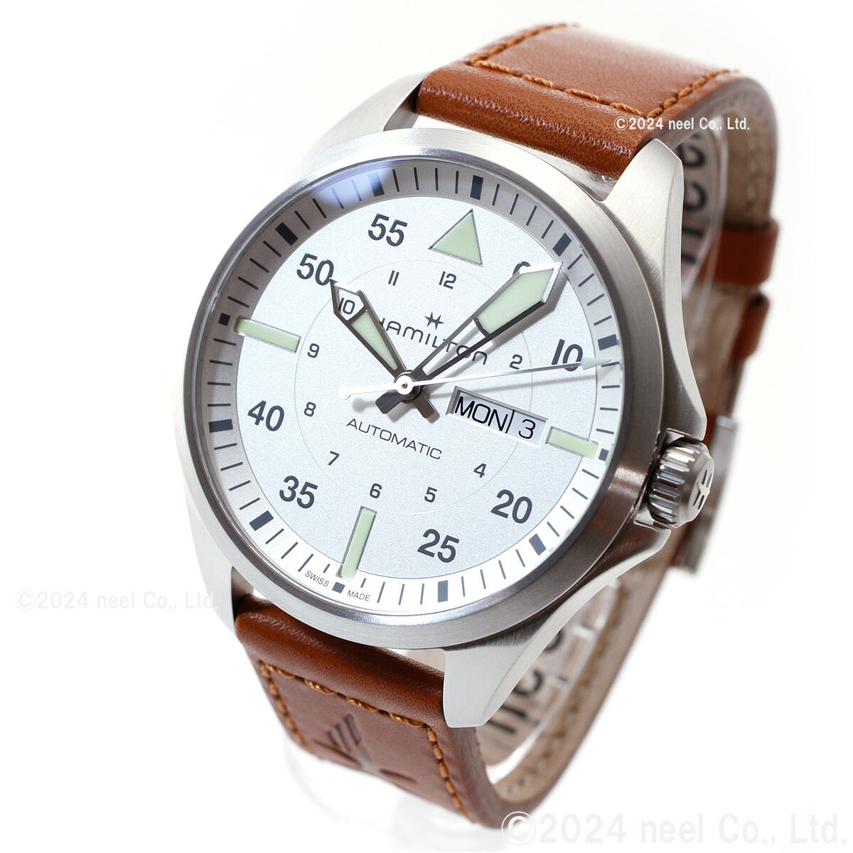 ハミルトン HAMILTON カーキ アビエーション パイロット デイデイト オート 42mm H64635550 腕時計 メンズ 自動巻き KHAKI AVIATION PILOT【正規品】【60回分割手数料無料!】