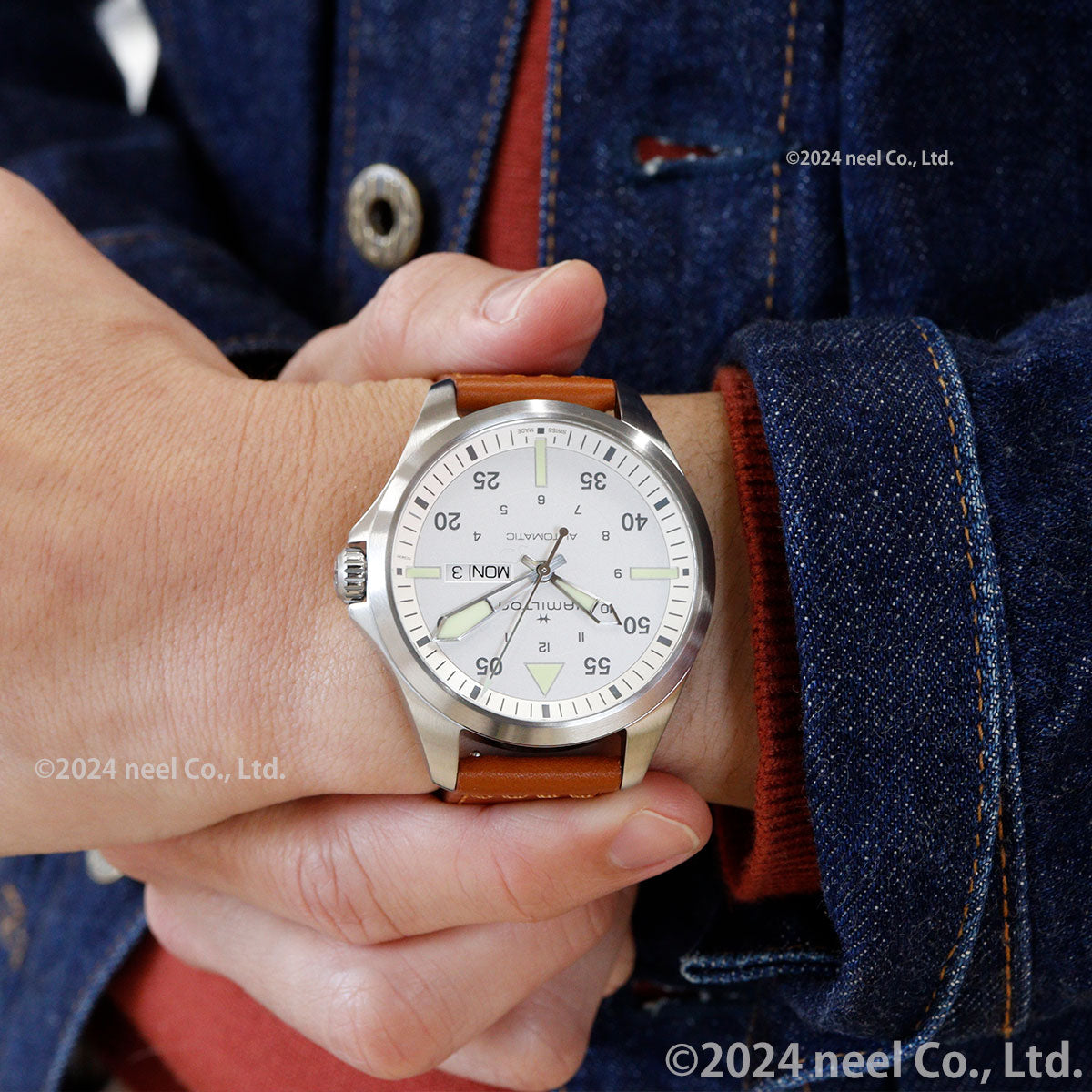 ハミルトン HAMILTON カーキ アビエーション パイロット デイデイト オート 42mm H64635550 腕時計 メンズ 自動巻き KHAKI AVIATION PILOT【正規品】【60回分割手数料無料!】