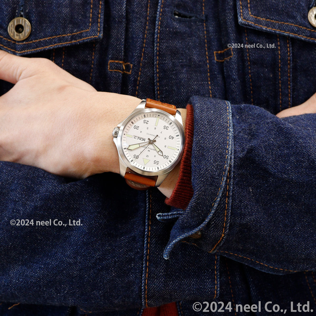 ハミルトン HAMILTON カーキ アビエーション パイロット デイデイト オート 42mm H64635550 腕時計 メンズ 自動巻き KHAKI AVIATION PILOT【正規品】【60回分割手数料無料!】