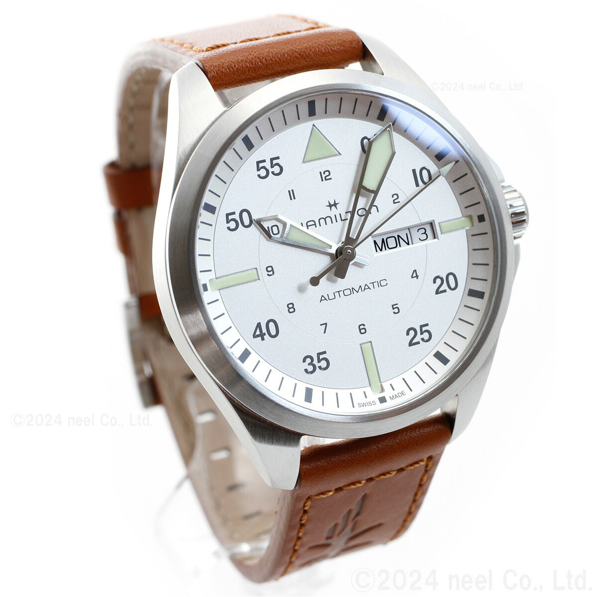 ハミルトン HAMILTON カーキ アビエーション パイロット デイデイト オート 42mm H64635550 腕時計 メンズ 自動巻き KHAKI AVIATION PILOT【正規品】【60回分割手数料無料!】