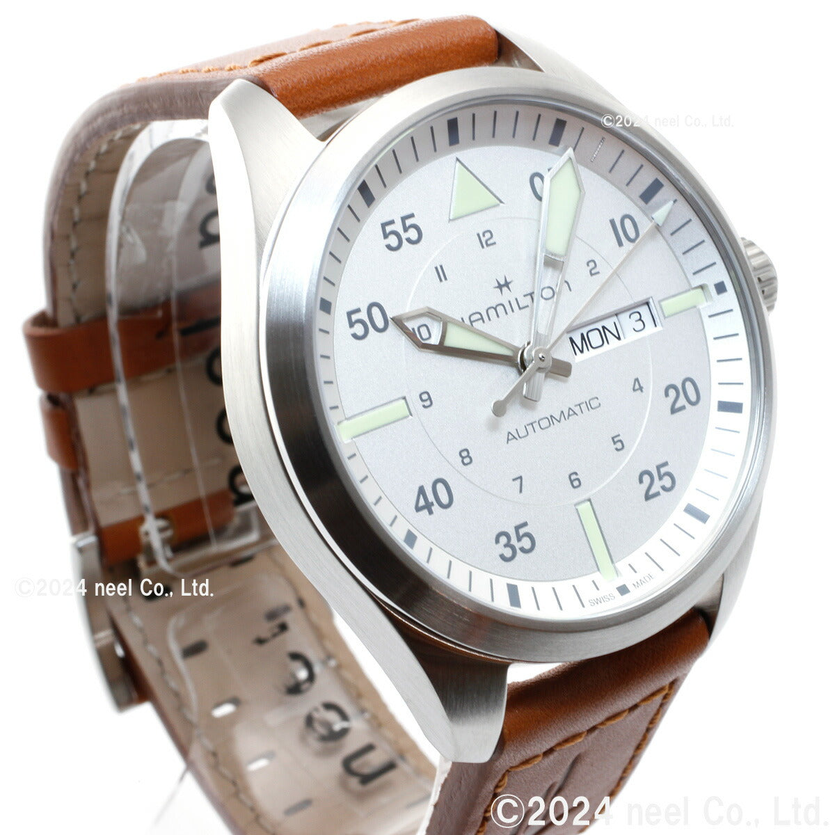 ハミルトン HAMILTON カーキ アビエーション パイロット デイデイト オート 42mm H64635550 腕時計 メンズ 自動巻き KHAKI AVIATION PILOT【正規品】【60回分割手数料無料!】