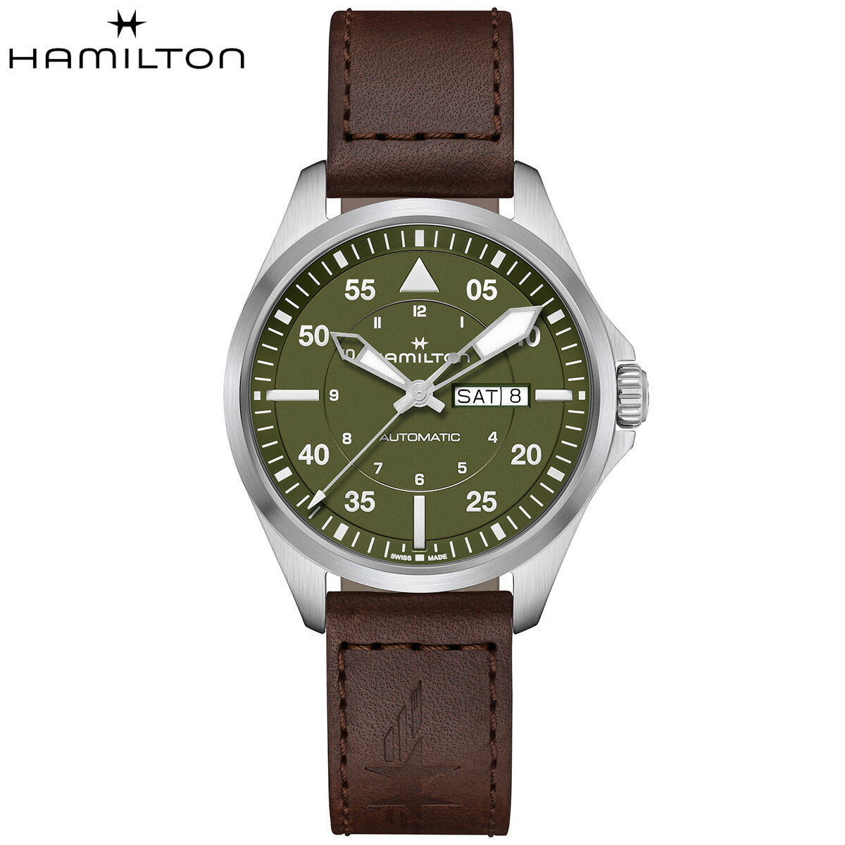 ハミルトン HAMILTON カーキ アビエーション パイロット デイデイト オート 42mm H64635560 腕時計 メンズ 自動巻き KHAKI AVIATION PILOT【正規品】【60回分割手数料無料!】