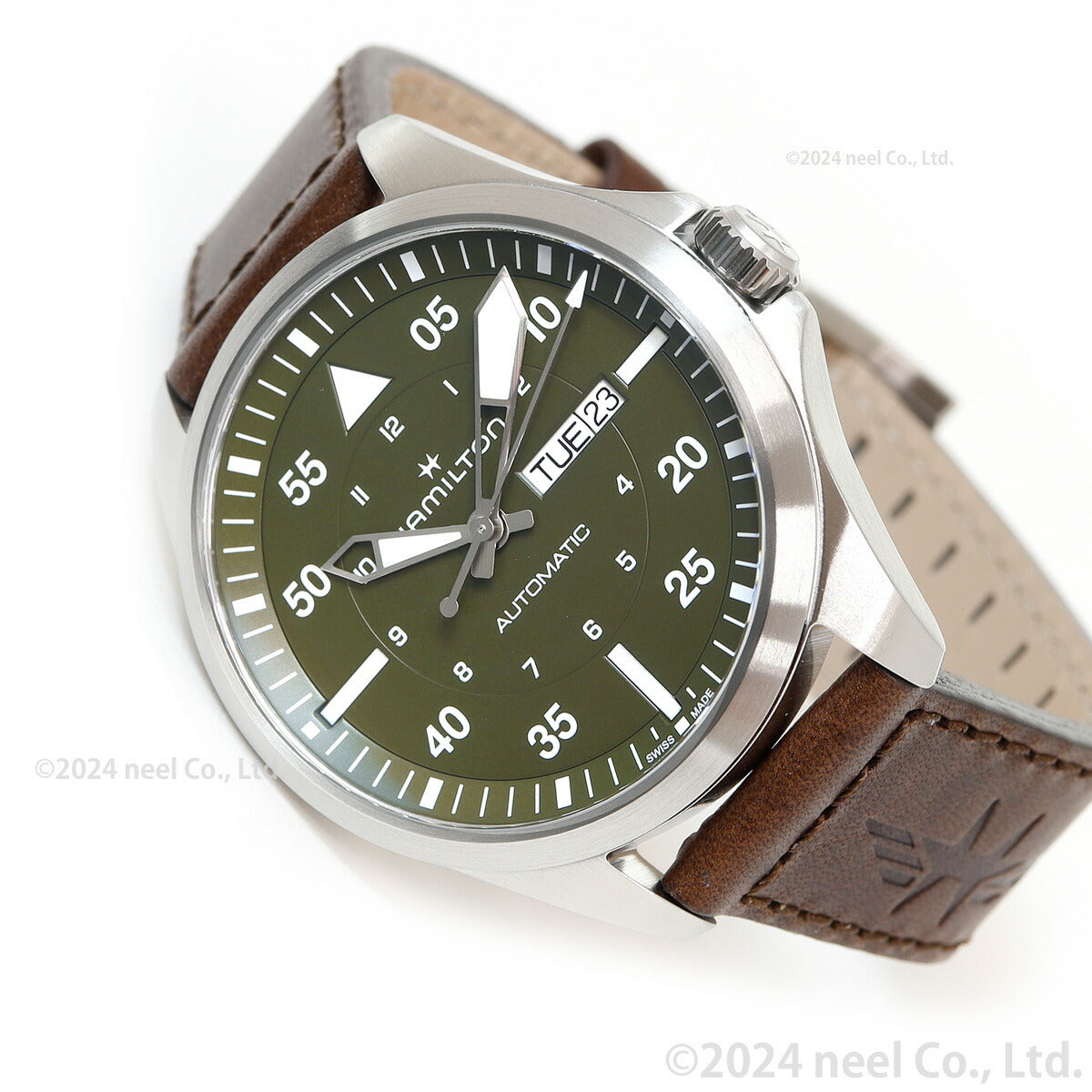 ハミルトン HAMILTON カーキ アビエーション パイロット デイデイト オート 42mm H64635560 腕時計 メンズ 自動巻き KHAKI AVIATION PILOT【正規品】【60回分割手数料無料!】