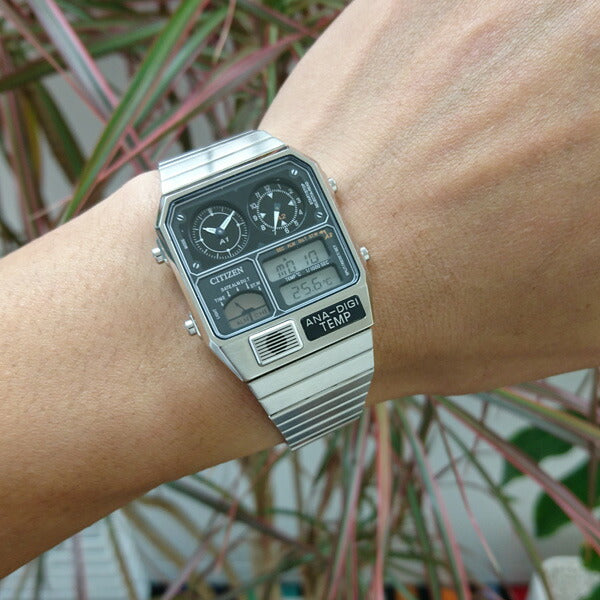 シチズン アナデジテンプ CITIZEN ANA-DIGI TEMP 復刻モデル 腕時計 メンズ レディース シルバー JG2101-78E