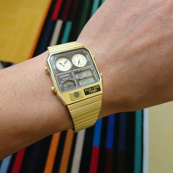 シチズン アナデジテンプ CITIZEN ANA-DIGI TEMP 復刻モデル 腕時計 メンズ レディース ゴールド JG2103-72X