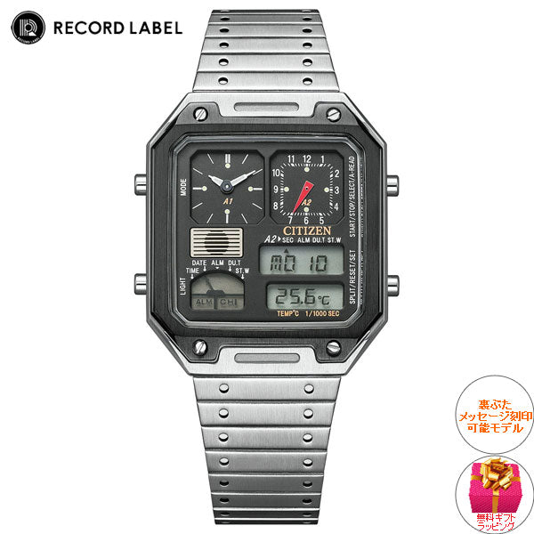 シチズン レコードレーベル RECORD LABEL JG2126-69E サーモセンサー 特定店取扱いモデル 腕時計 メンズ レディース CITIZEN THERMO SENSOR ブラック