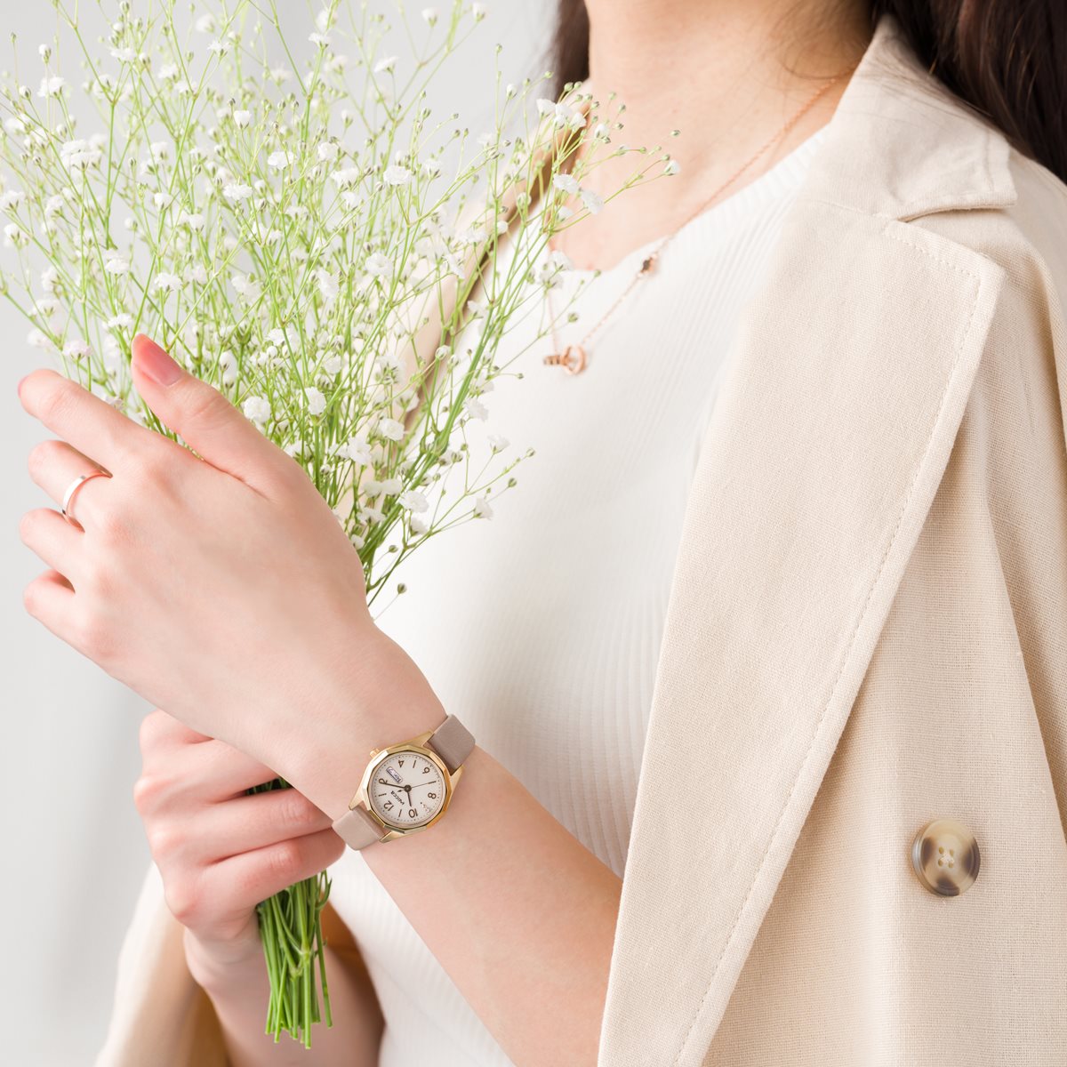 シチズン ウィッカ CITIZEN wicca ソーラーテック 腕時計 レディース デイ&デイト KH3-525-90