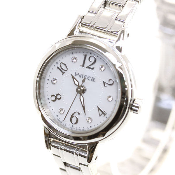 シチズン ウィッカ CITIZEN wicca ソーラー エコドライブ 腕時計 レディース クリスタルモデル KH9-914-15