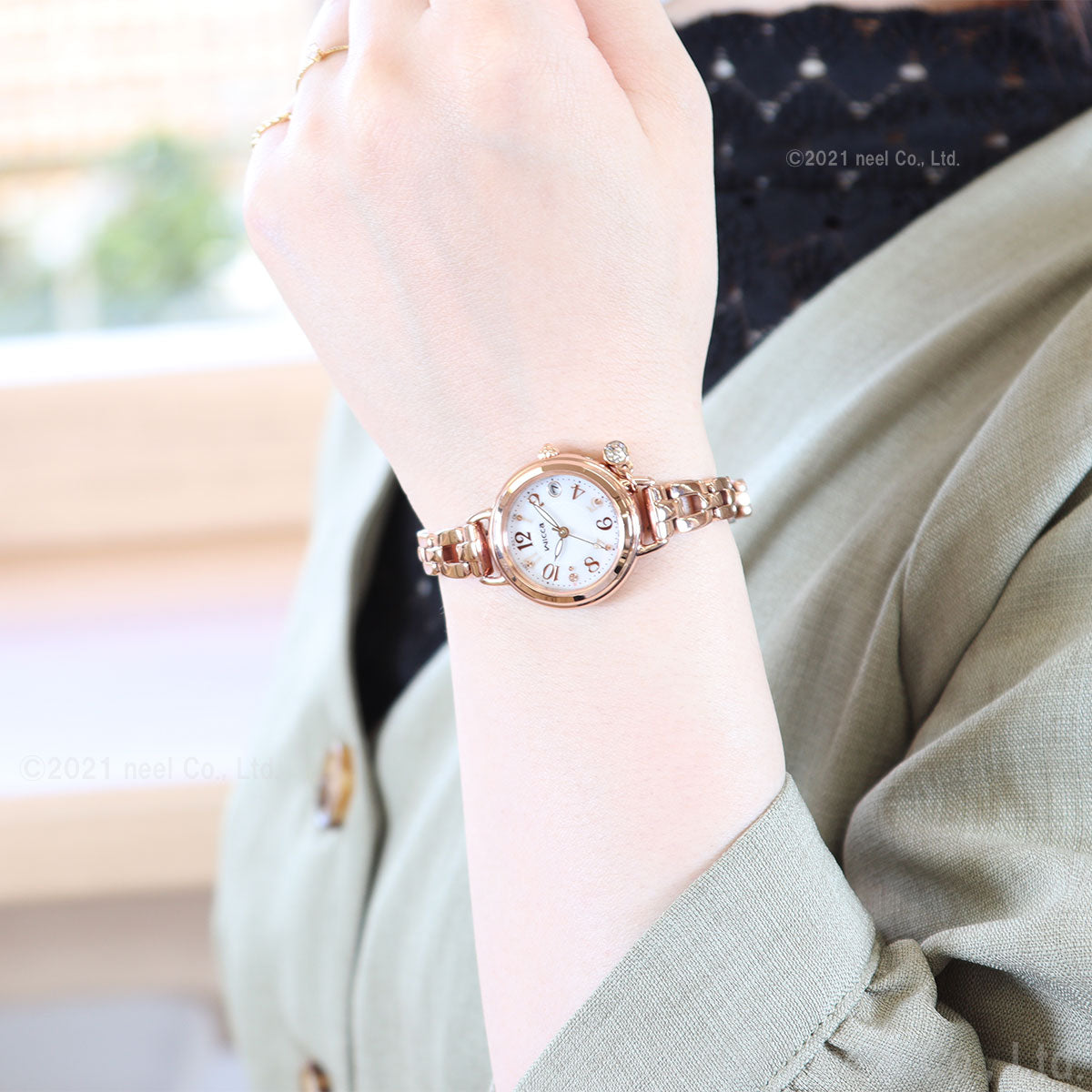 シチズン ウィッカ CITIZEN wicca ソーラーテック 電波時計 ブレスライン 腕時計 レディース KL0-561-17