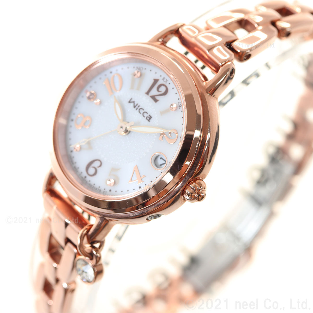 シチズン ウィッカ CITIZEN wicca ソーラーテック 電波時計 ブレスライン 腕時計 レディース KL0-561-17