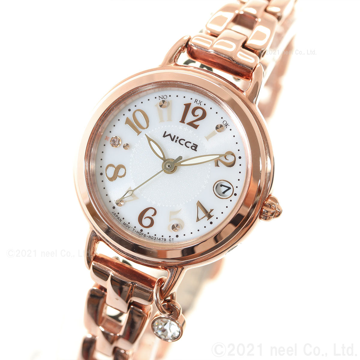 シチズン ウィッカ CITIZEN wicca ソーラーテック 電波時計 ブレスライン 腕時計 レディース KL0-561-17