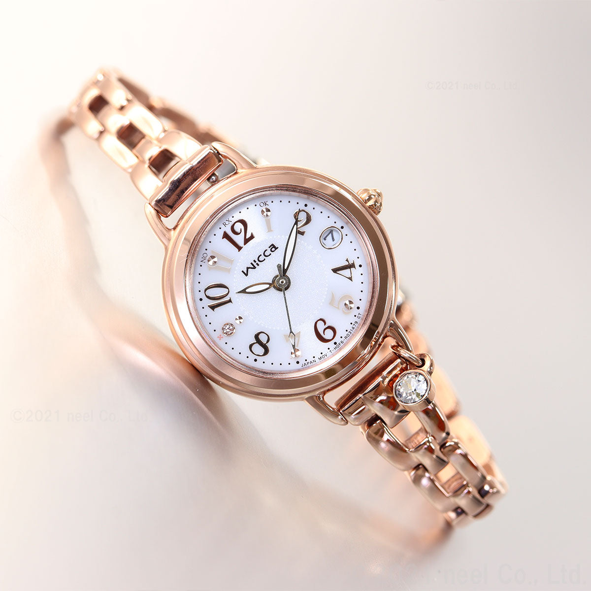 シチズン ウィッカ CITIZEN wicca ソーラーテック 電波時計 ブレスライン 腕時計 レディース KL0-561-17