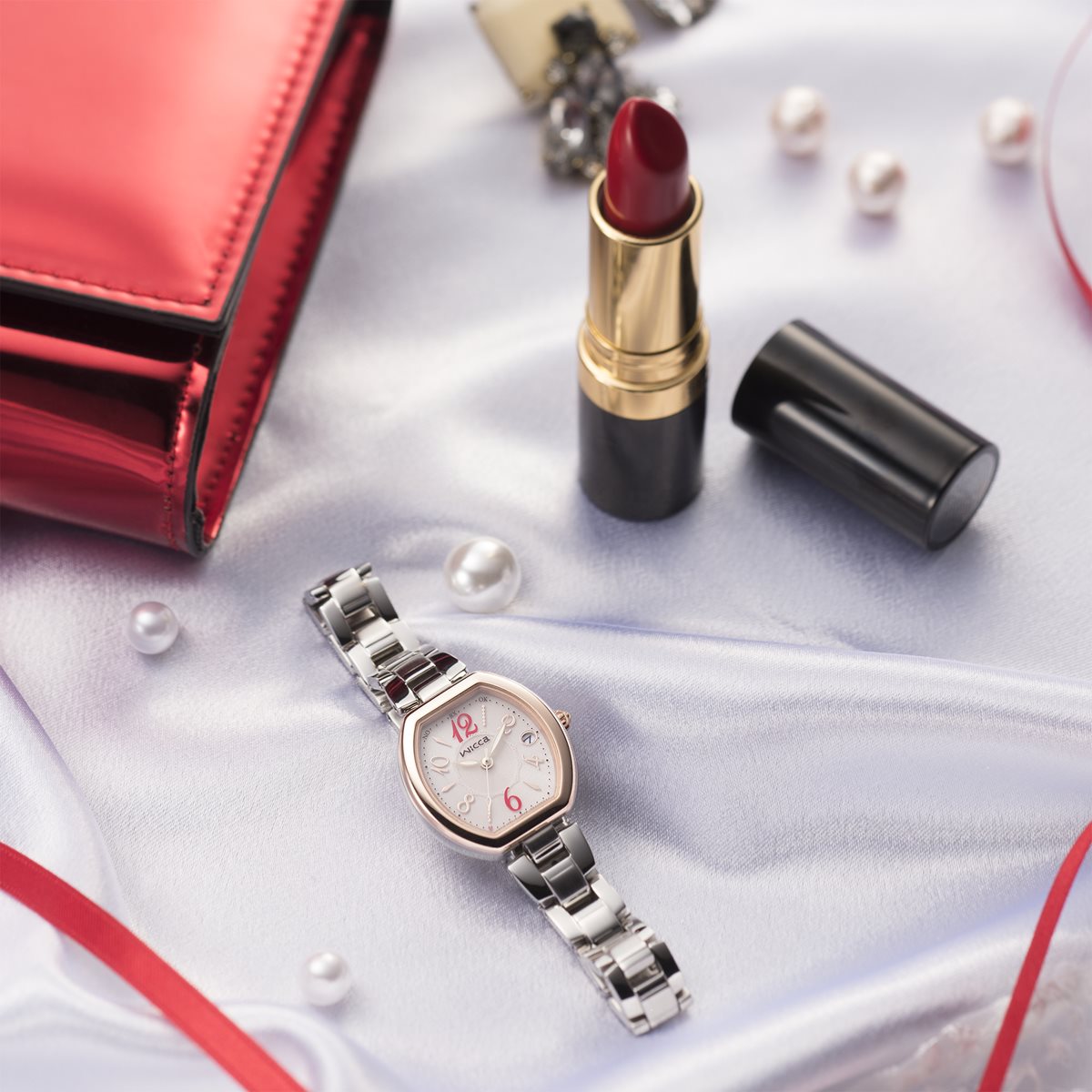 シチズン ウィッカ CITIZEN wicca ソーラー 電波時計 腕時計 レディース ハッピーダイアリー KL0-731-91