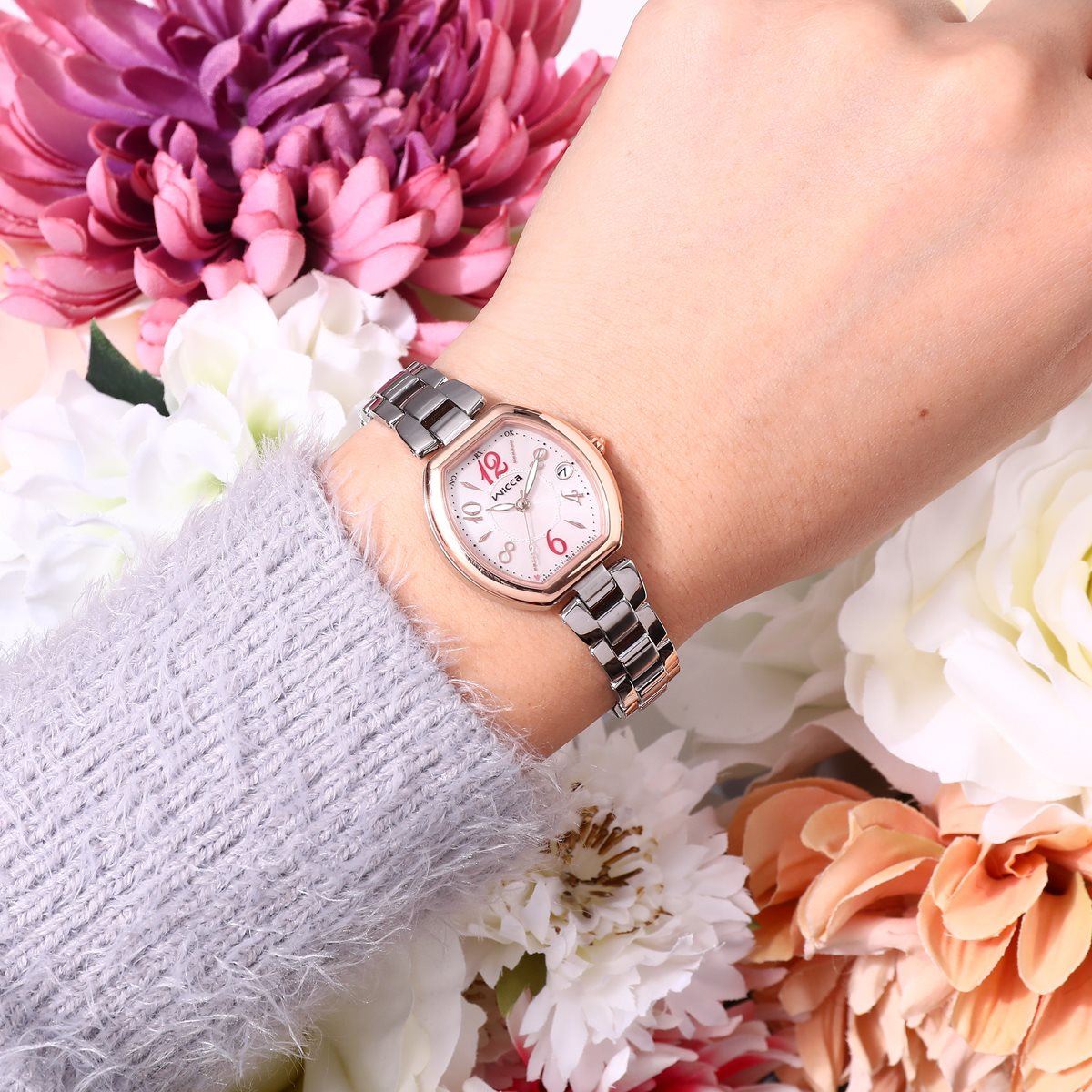 シチズン ウィッカ CITIZEN wicca ソーラー 電波時計 腕時計 レディース ハッピーダイアリー KL0-731-91