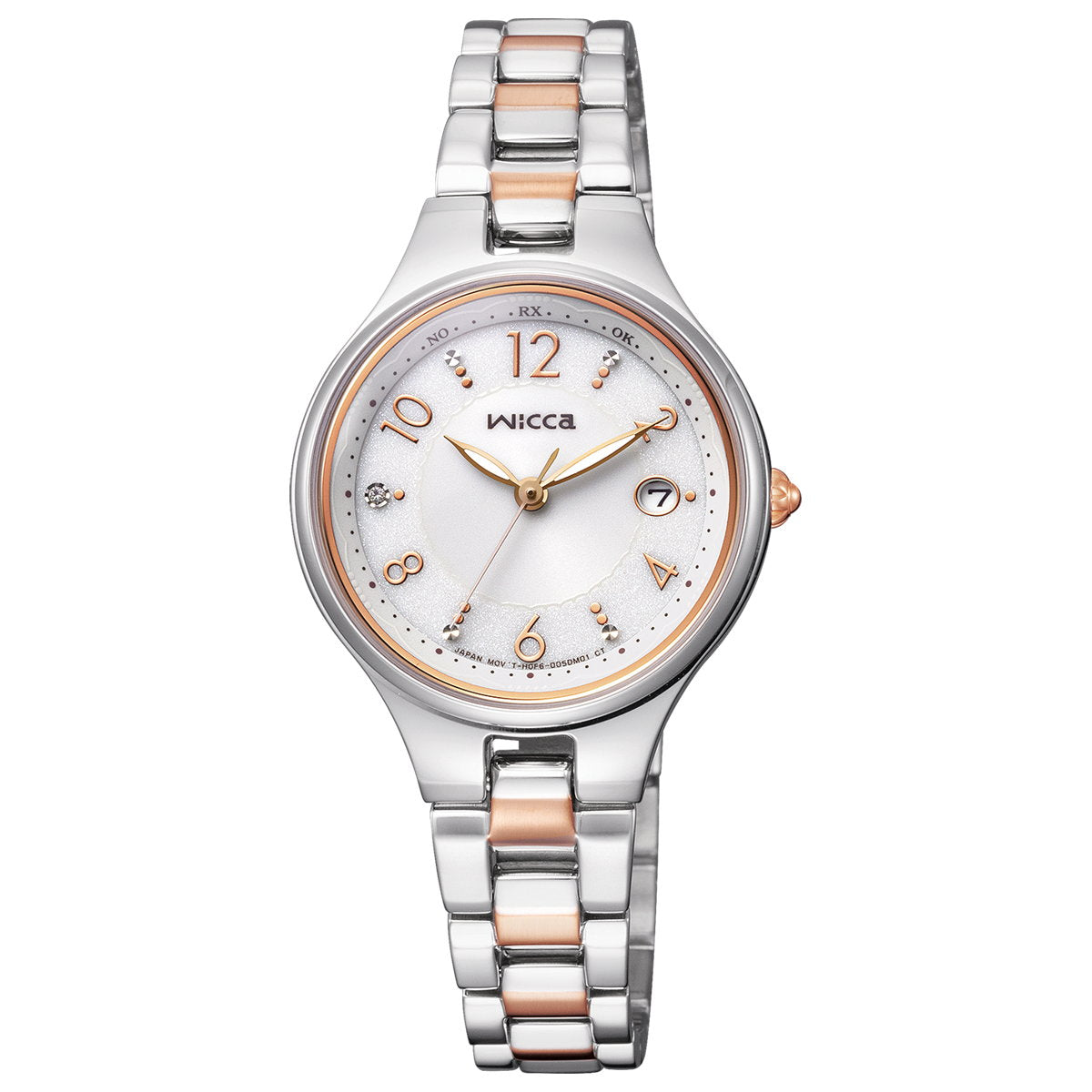 シチズン ウィッカ CITIZEN wicca ソーラーテック 電波時計 腕時計 レディース サブマスコミモデル KS1-830-11 シャーベット イメージ