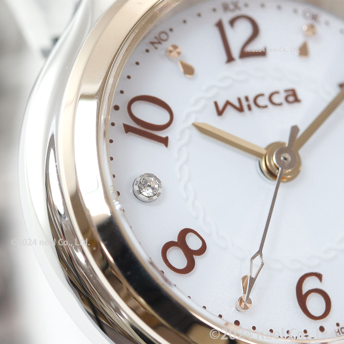 シチズン ウィッカ CITIZEN wicca ソーラーテック 電波時計 腕時計 レディース KS1-937-13 シルバー ウォームゴールド【2024 新作】