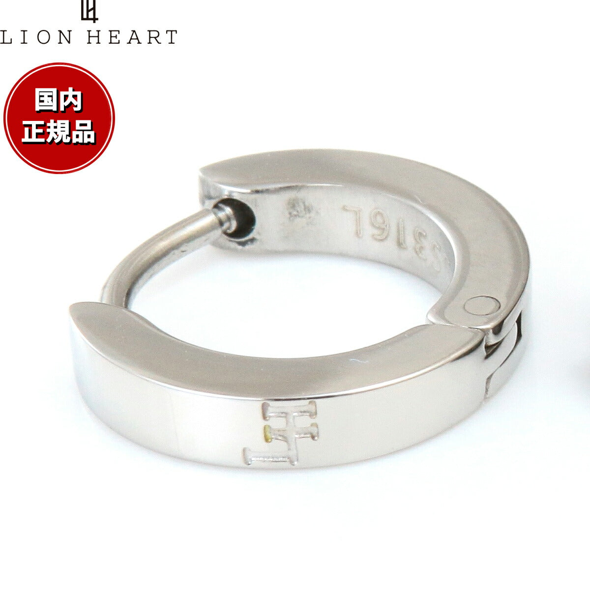 ライオンハート LION HEART ピアス アクセサリー フープピアス 片耳用 LHMP006NS おしゃれ 誕生日 プレゼント