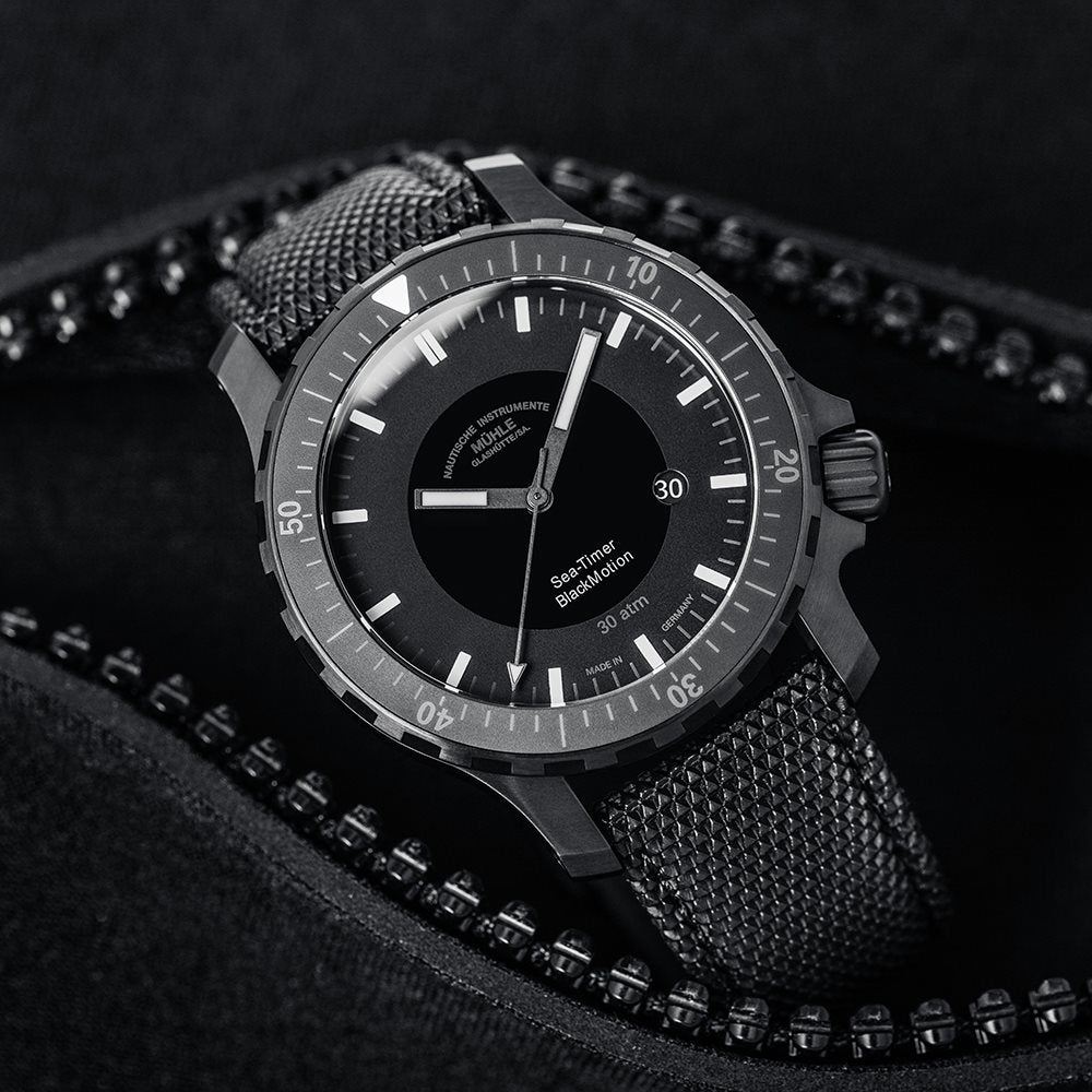 ミューレ・グラスヒュッテ Muhle Glashutte Sea-Timer BlackMotion 44mm 自動巻き メンズ 腕時計 M1-41-83-NB ドイツ製【正規品】【60回分割手数料無料!】