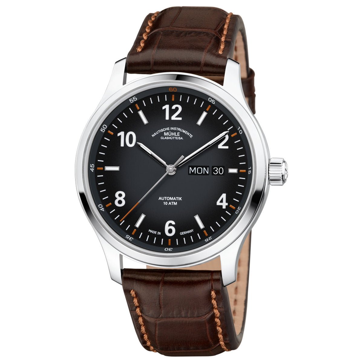 ミューレ・グラスヒュッテ Muhle Glashutte Lunova Tag/Datum 42.3mm 自動巻き メンズ 腕時計 M1-43-26-LB ドイツ製【正規品】【60回分割手数料無料!】
