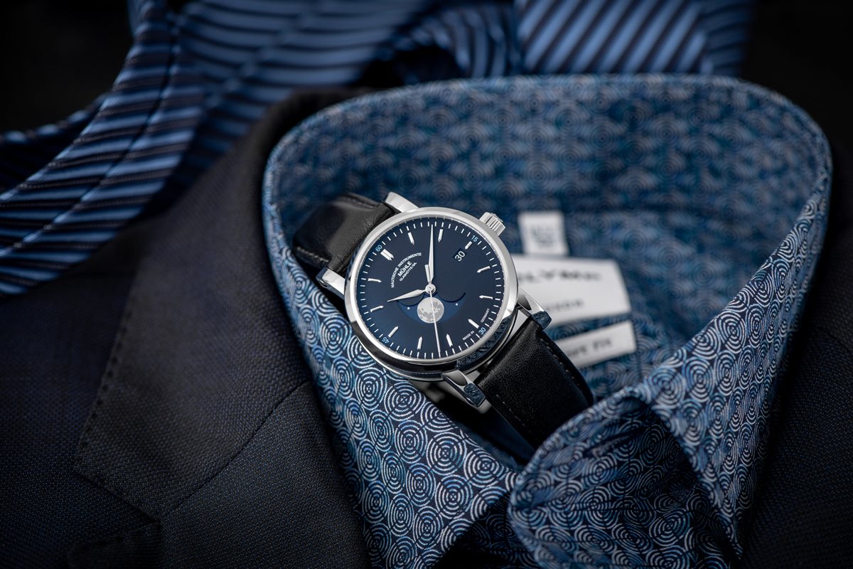 ミューレ・グラスヒュッテ Muhle Glashutte Teutonia IV Bluemoon ムーンフェイズ 39mm 自動巻き メンズ 腕時計 M1-44-62-LB ブルームーン ドイツ製【正規品】【60回分割手数料無料!】