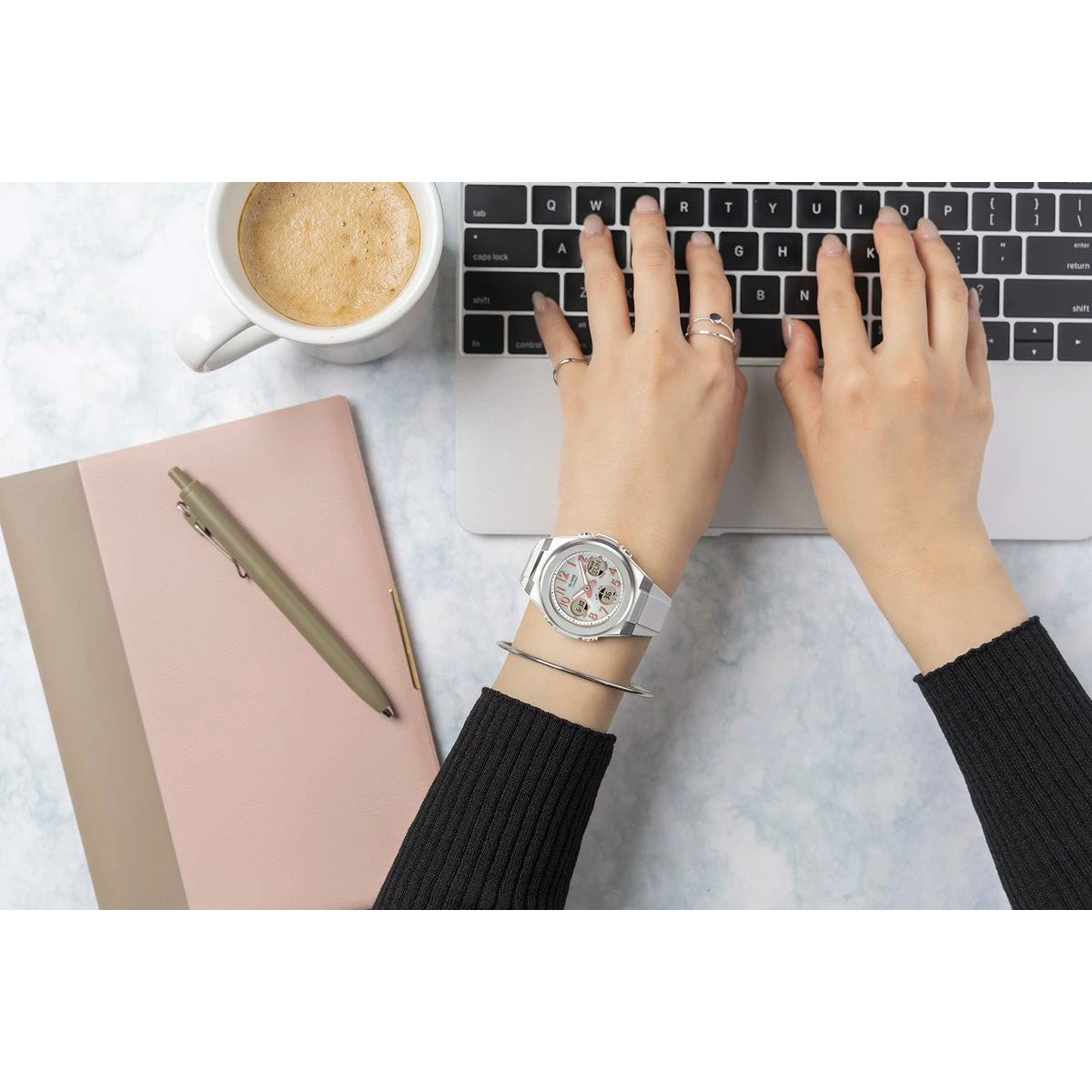 BABY-G カシオ ベビーG レディース G-MS 電波 ソーラー 腕時計 タフソーラー MSG-W610-7AJF シルバー ホワイト