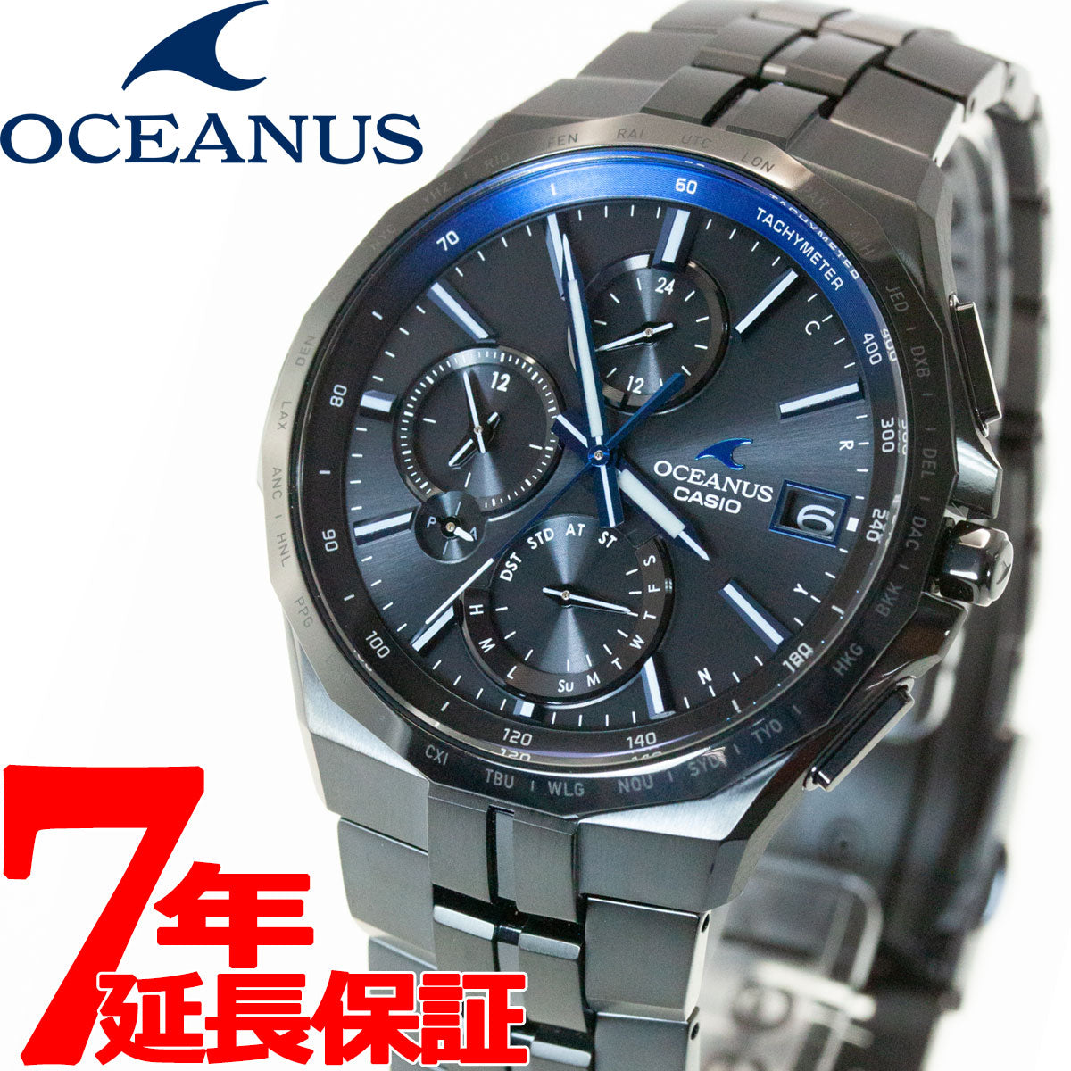 カシオ オシアナス マンタ 電波 ソーラー 腕時計 メンズ タフソーラー CASIO OCEANUS Manta Premium Production  Line OCW-S5000B-1AJF