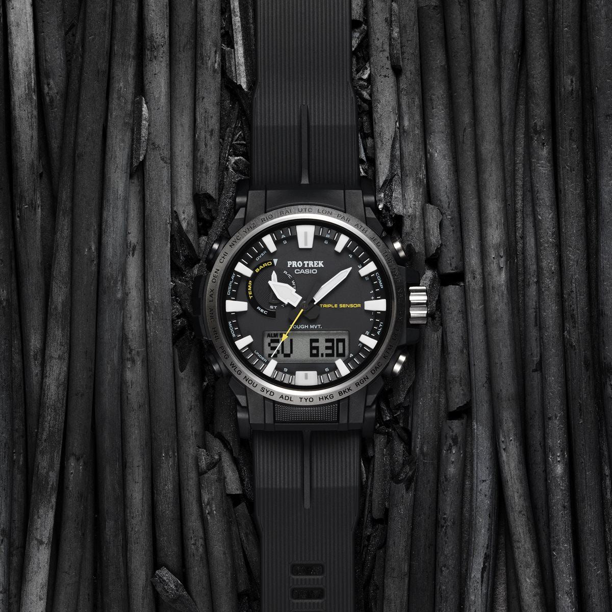カシオ プロトレック CASIO PRO TREK 電波 ソーラー 腕時計 メンズ Climber Line Compass PRW-61-1AJF