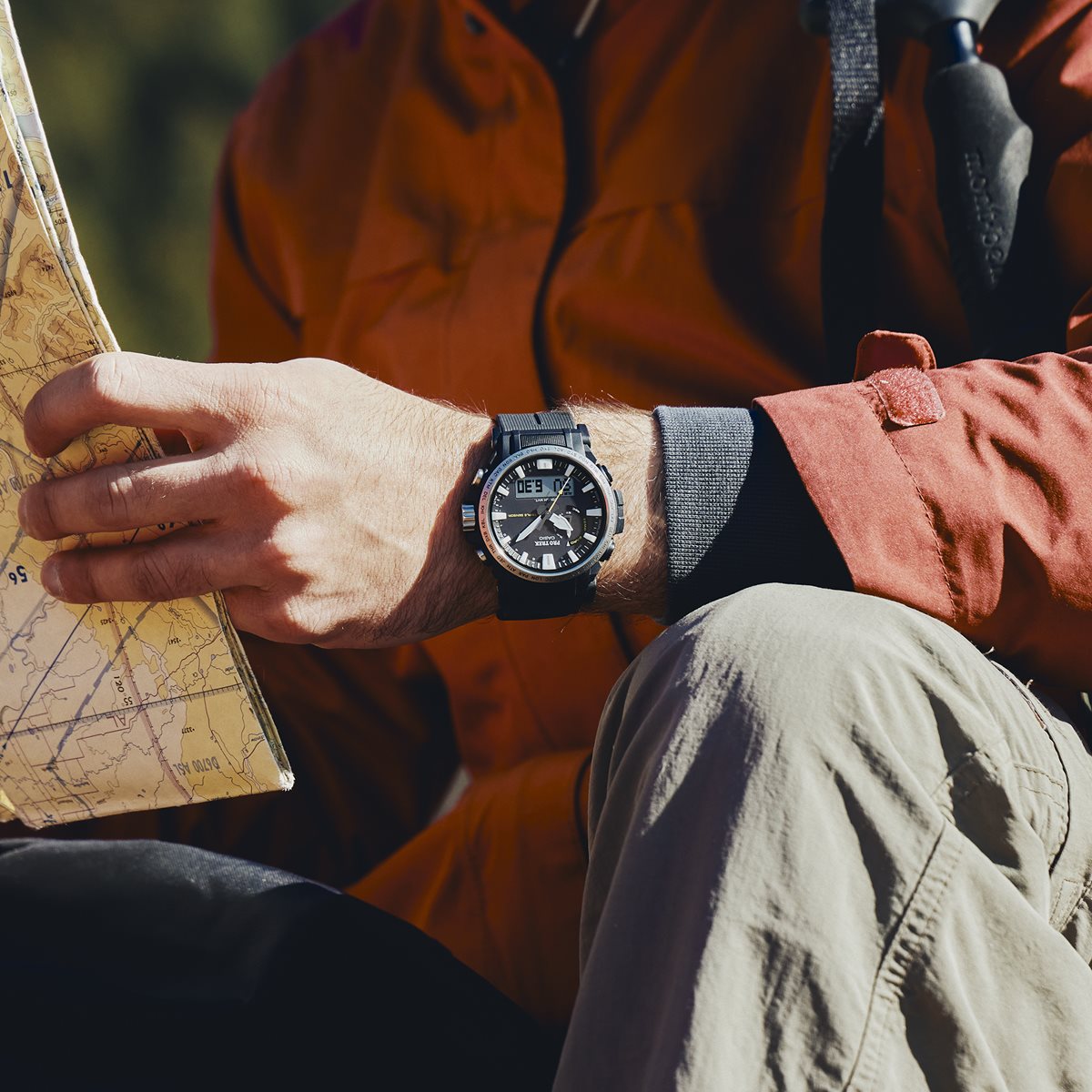 カシオ プロトレック CASIO PRO TREK 電波 ソーラー 腕時計 メンズ Climber Line Compass PRW-61-1AJF