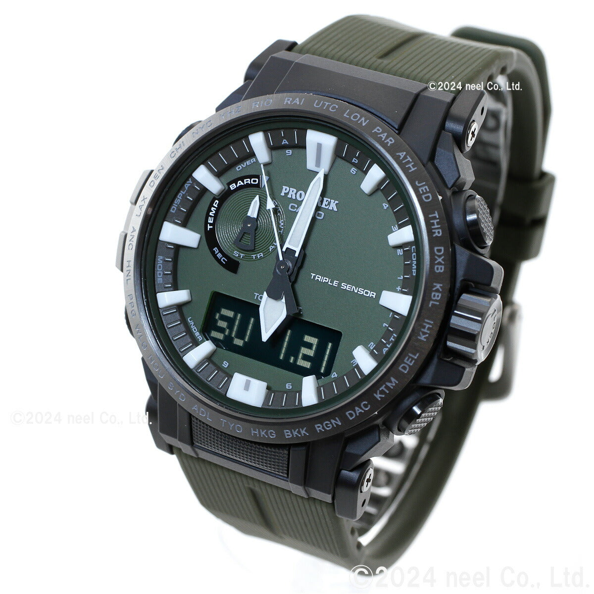 プロトレック クライマーライン PRW-61Y-3JF メンズ 腕時計 電波ソーラー グリーン 国内正規品 カシオ CASIO