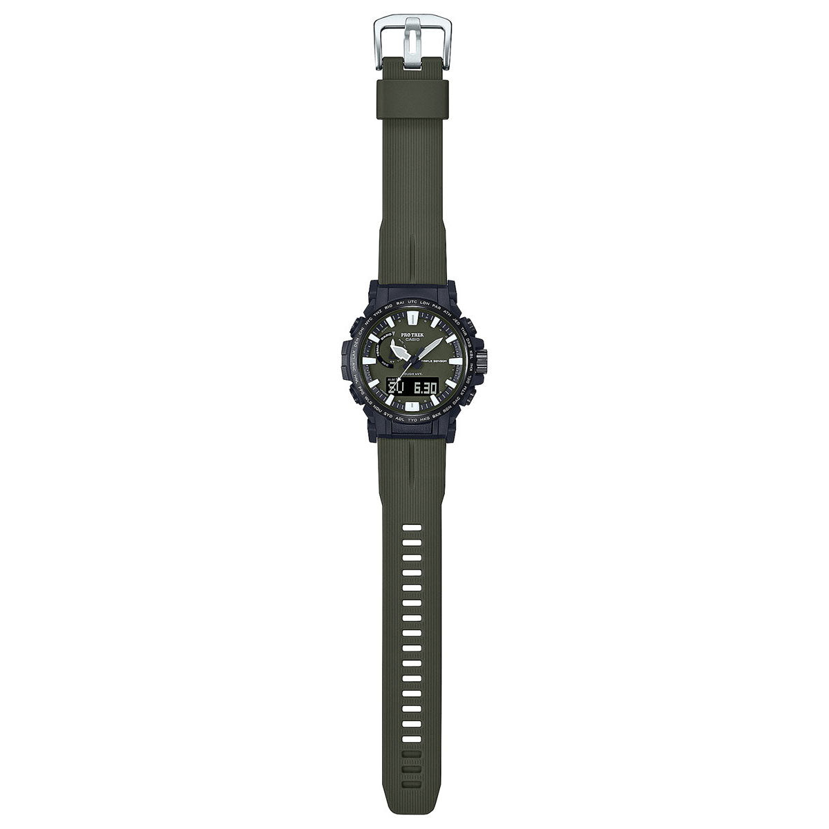 プロトレック クライマーライン PRW-61Y-3JF メンズ 腕時計 電波ソーラー グリーン 国内正規品 カシオ CASIO