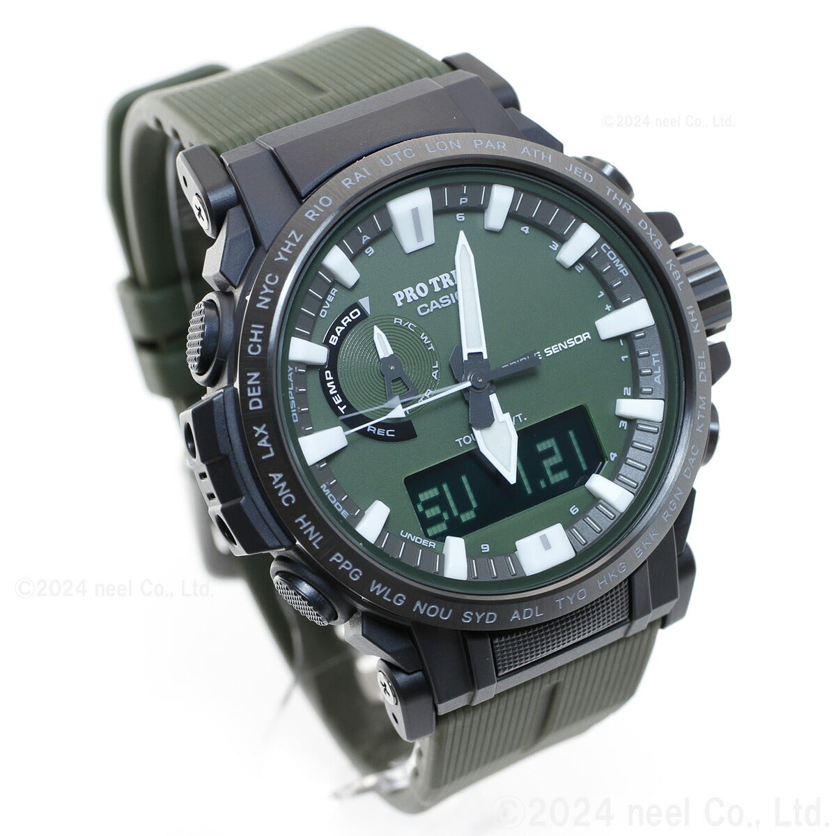 プロトレック クライマーライン PRW-61Y-3JF メンズ 腕時計 電波ソーラー グリーン 国内正規品 カシオ CASIO
