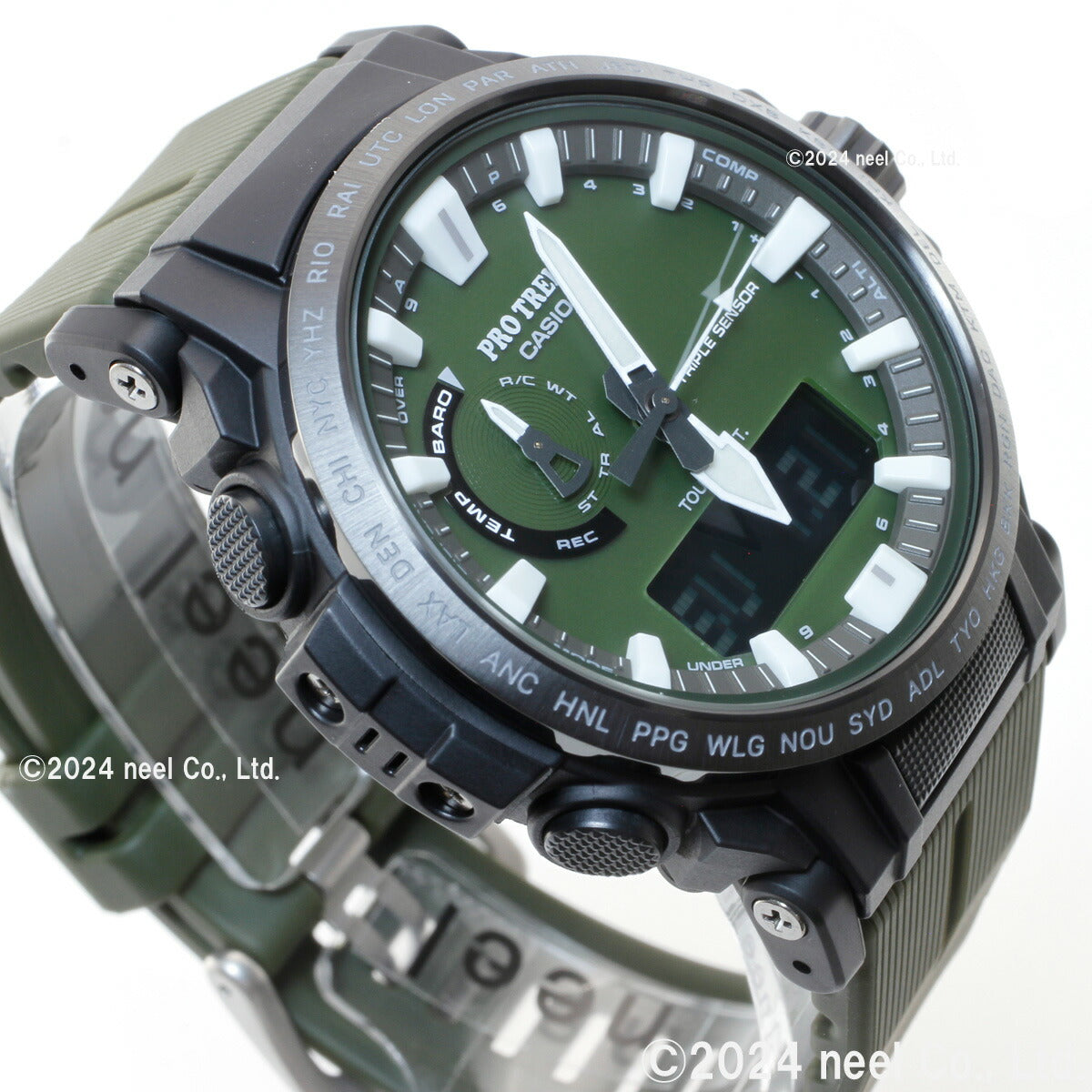 プロトレック クライマーライン PRW-61Y-3JF メンズ 腕時計 電波ソーラー グリーン 国内正規品 カシオ CASIO
