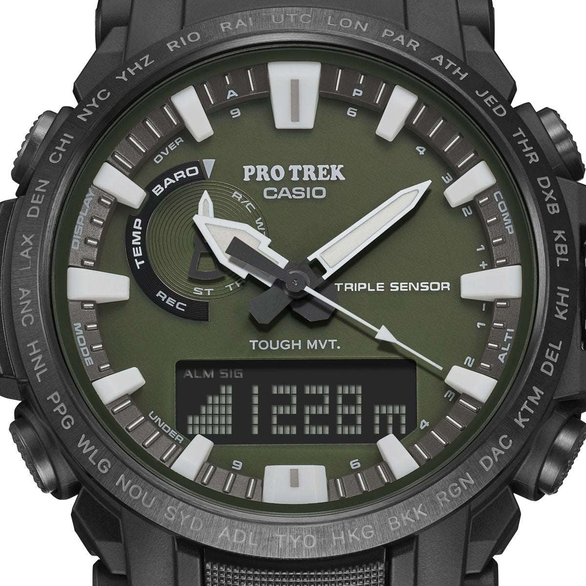 プロトレック クライマーライン PRW-61Y-3JF メンズ 腕時計 電波ソーラー グリーン 国内正規品 カシオ CASIO
