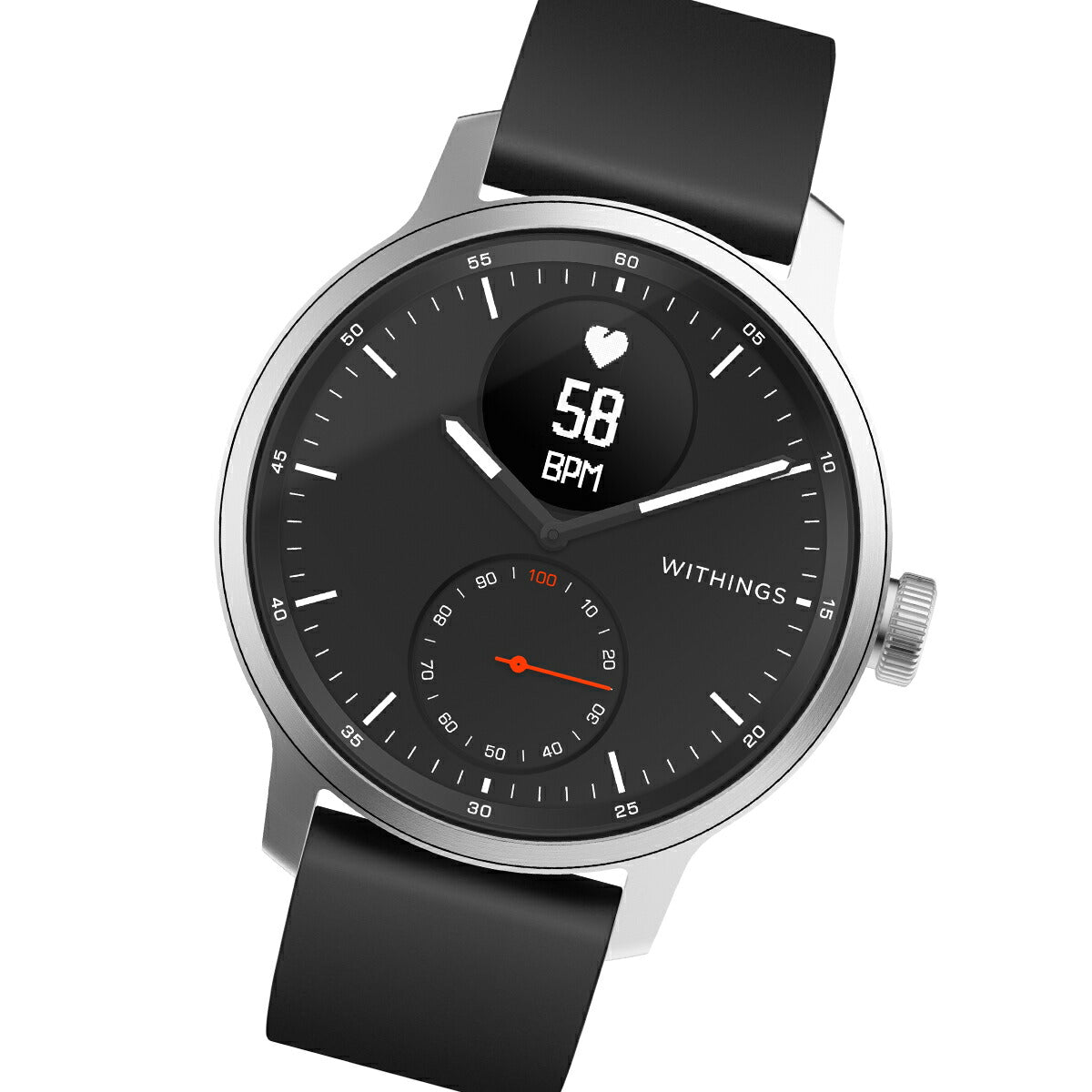 ウィジングズ Withings スマートウォッチ ScanWatch 42mm Black ブラック 腕時計 メンズ レディース ウェアラブル 血中酸素 QZ62000360