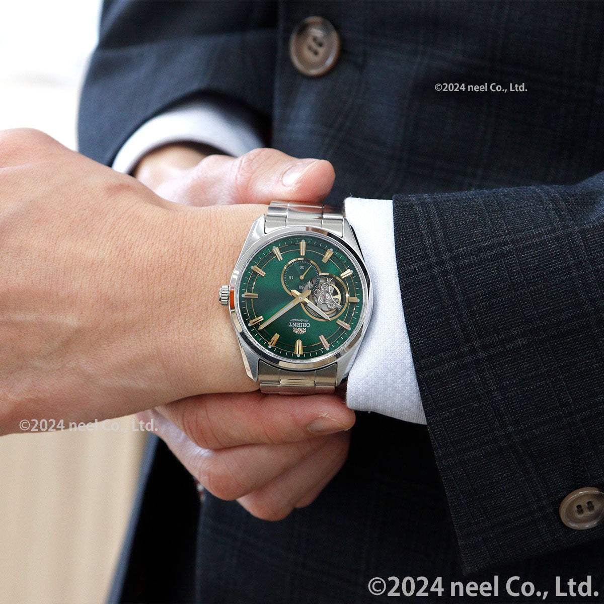 オリエント ORIENT コンテンポラリー セミスケルトン 腕時計 メンズ 自動巻き 機械式 RN-AR0008E