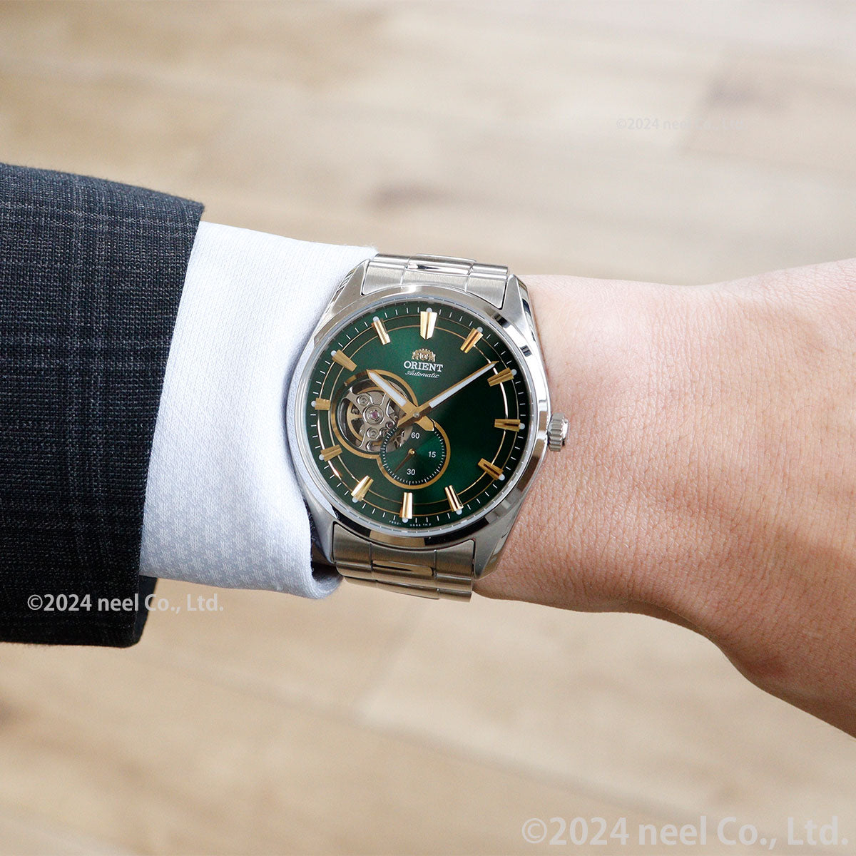 オリエント ORIENT コンテンポラリー セミスケルトン 腕時計 メンズ 自動巻き 機械式 RN-AR0008E