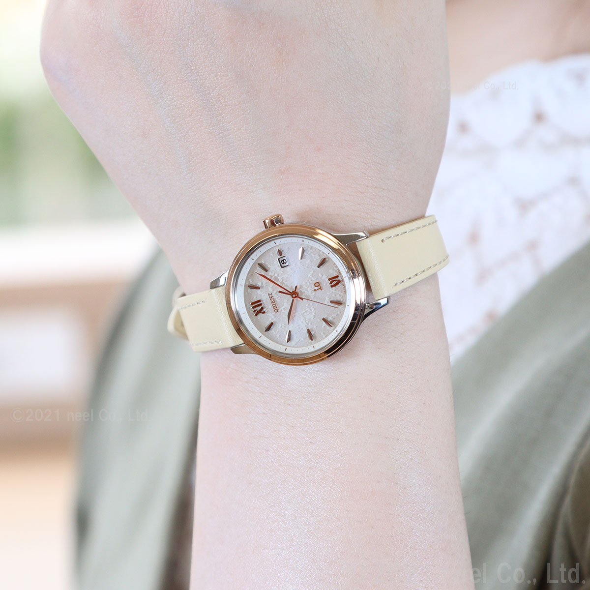 オリエント イオ ORIENT iO ソーラー 腕時計 レディース ナチュラル&プレーン NATURAL&PLAIN RN-WG0421S