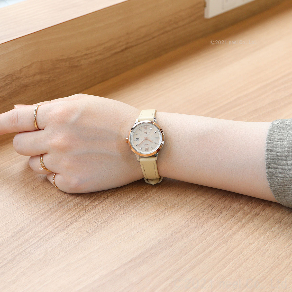 オリエント イオ ORIENT iO ソーラー 腕時計 レディース ナチュラル&プレーン NATURAL&PLAIN RN-WG0421S
