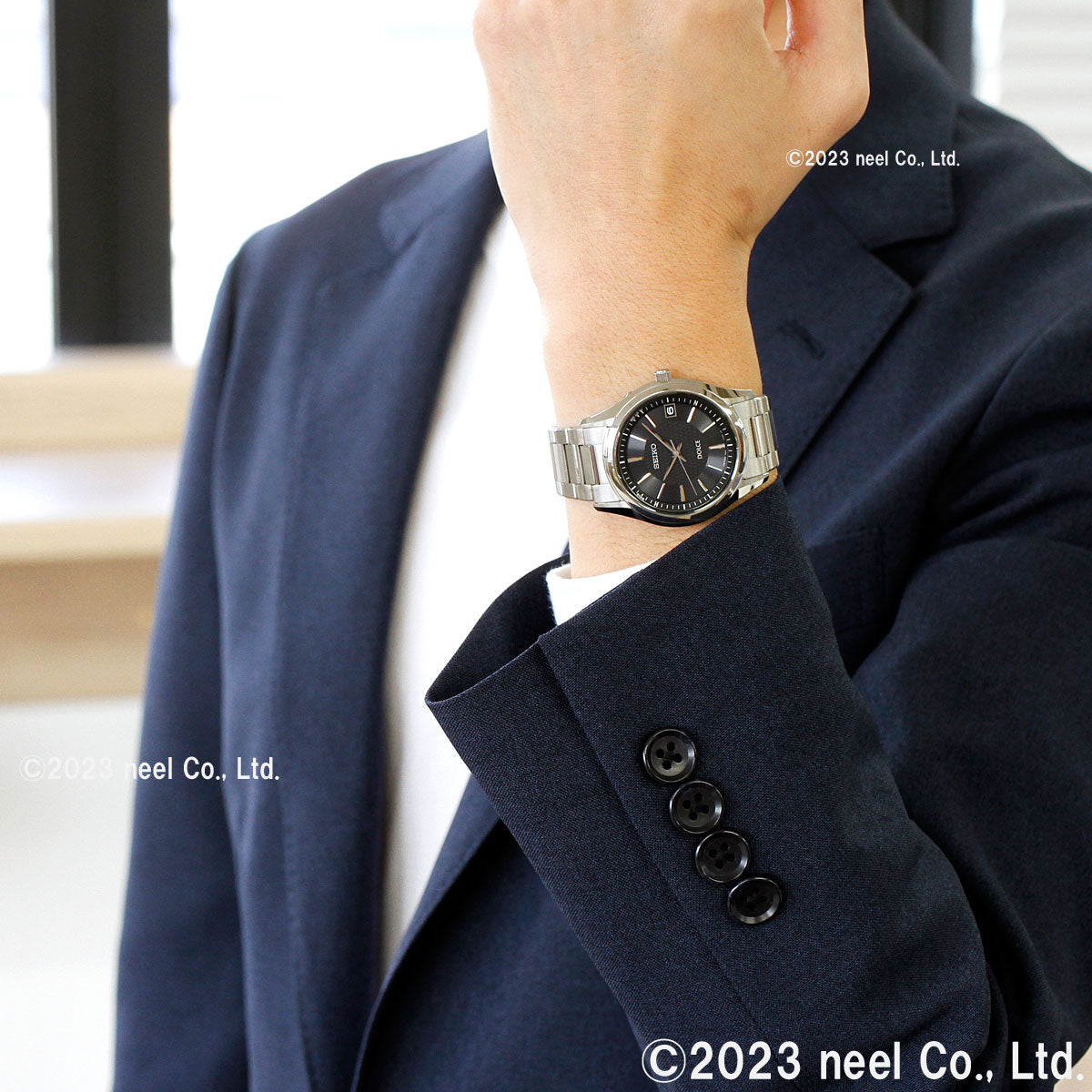 セイコー ドルチェ&エクセリーヌ SADZ187 腕時計 メンズ 電波 ソーラー SEIKO DOLCE&EXCELINE ペア ブラック